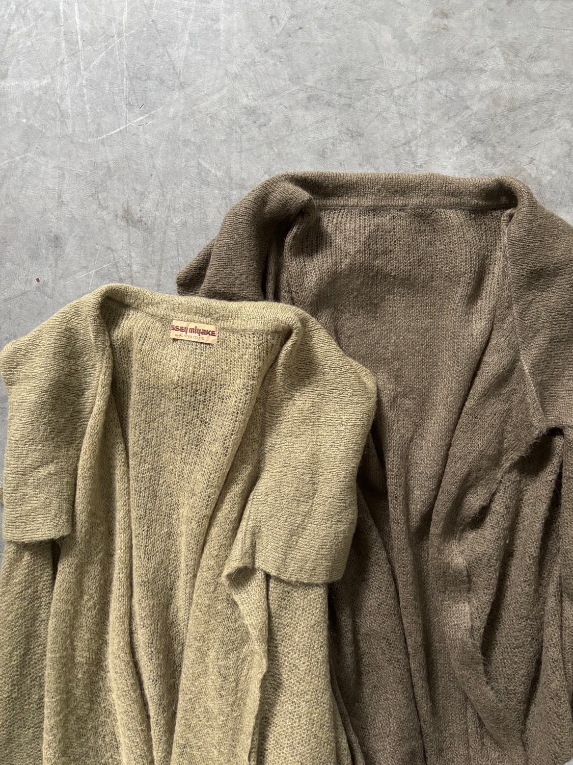 Issey Miyake 이세이미야케 90’s 카키-브라운 레이어드 가디건 상품이미지8