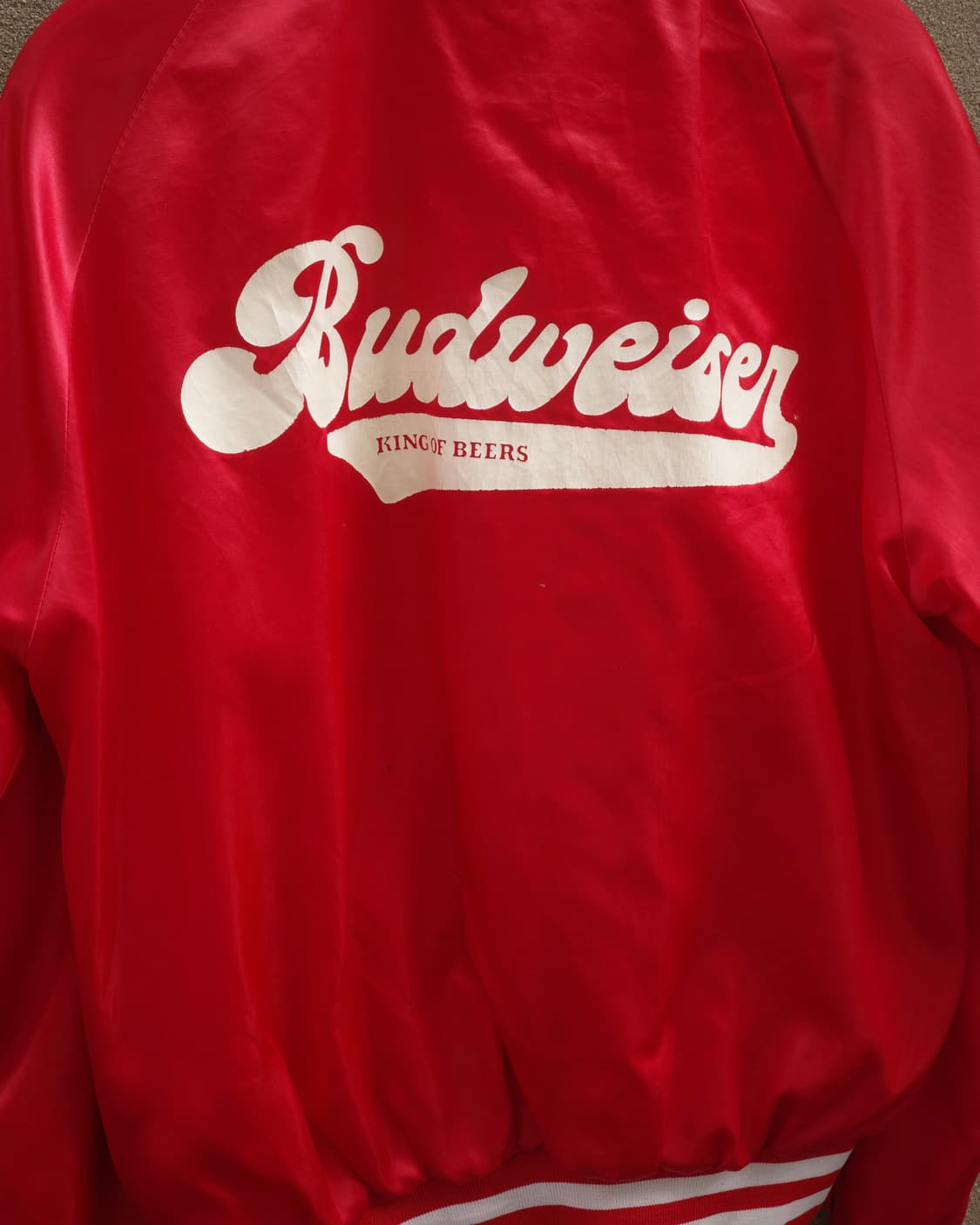 80‘s Budweiser 새틴 클럽 봄버자켓 상품이미지5