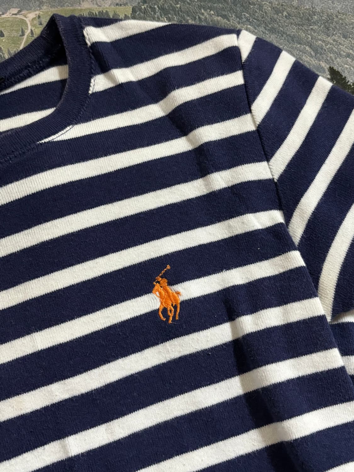 랄프로렌 남색 스트라이프 반팔 상품이미지4