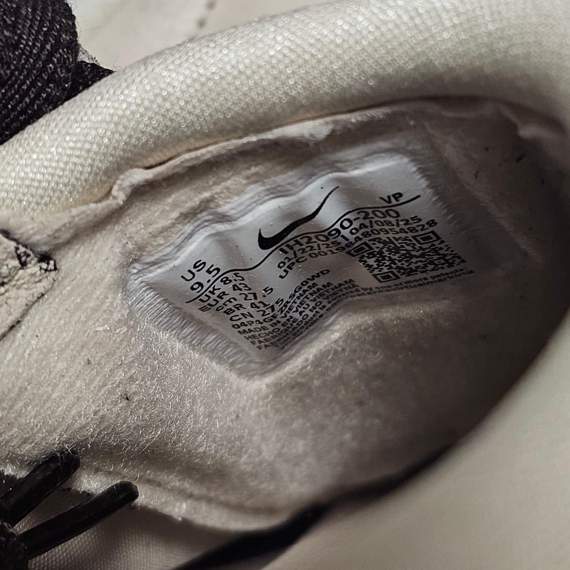 275 새제품) 나이키 토탈 90 3 SP 펄 화이트 앤 검 체감 270 상품이미지6