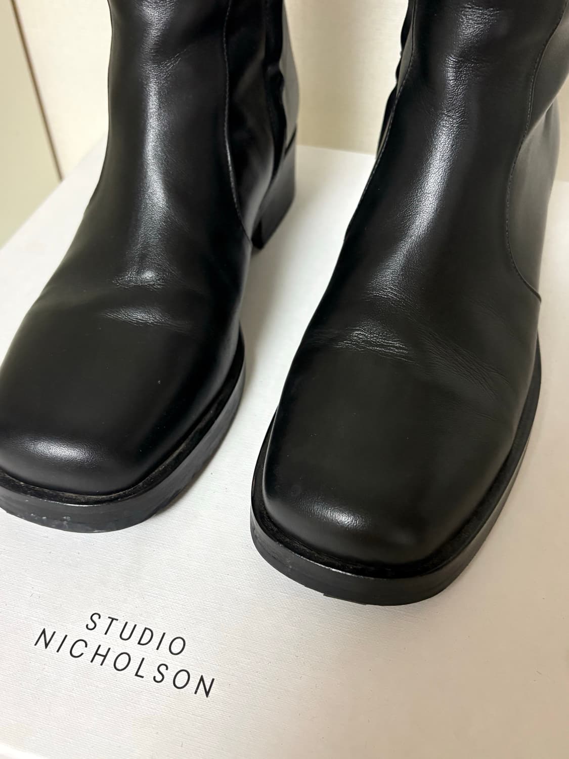 스튜디오 니콜슨 스퀘어 첼시 부츠 38 블랙 상품이미지5