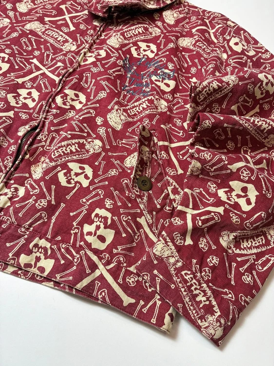 레프라 Leflah 스컬 패턴 하와이안 워크 자켓 PN8878 상품이미지5