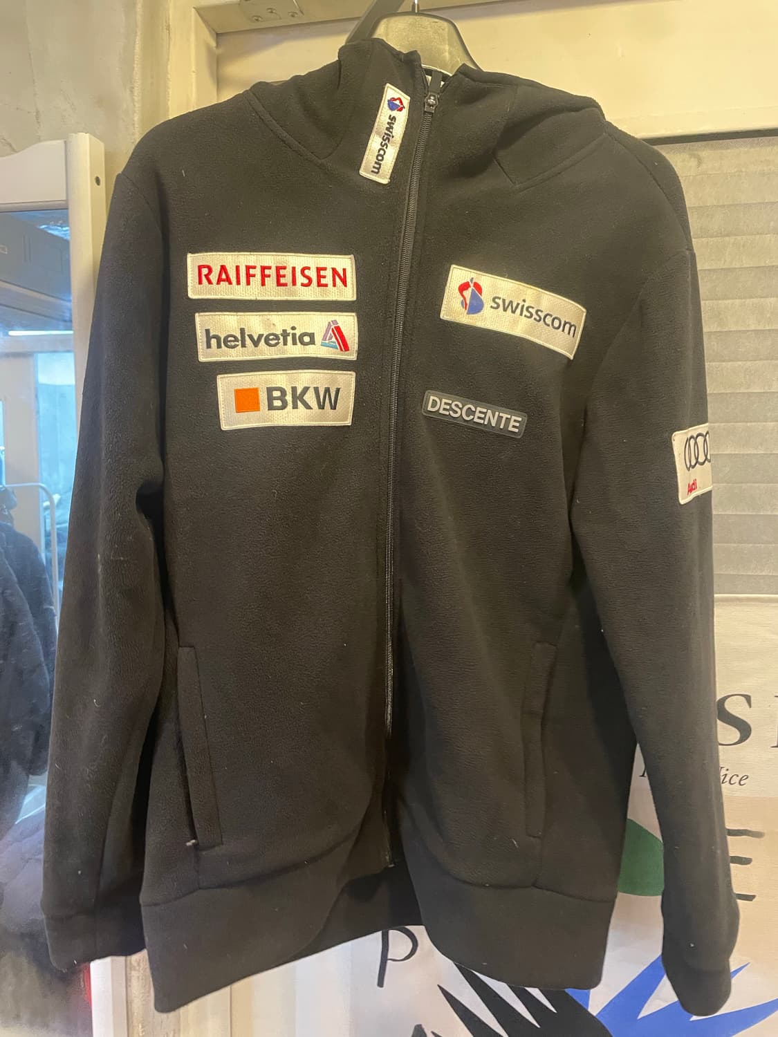 데상트 스위스 스폰서 후리스 일제정품 100~105 상품이미지1