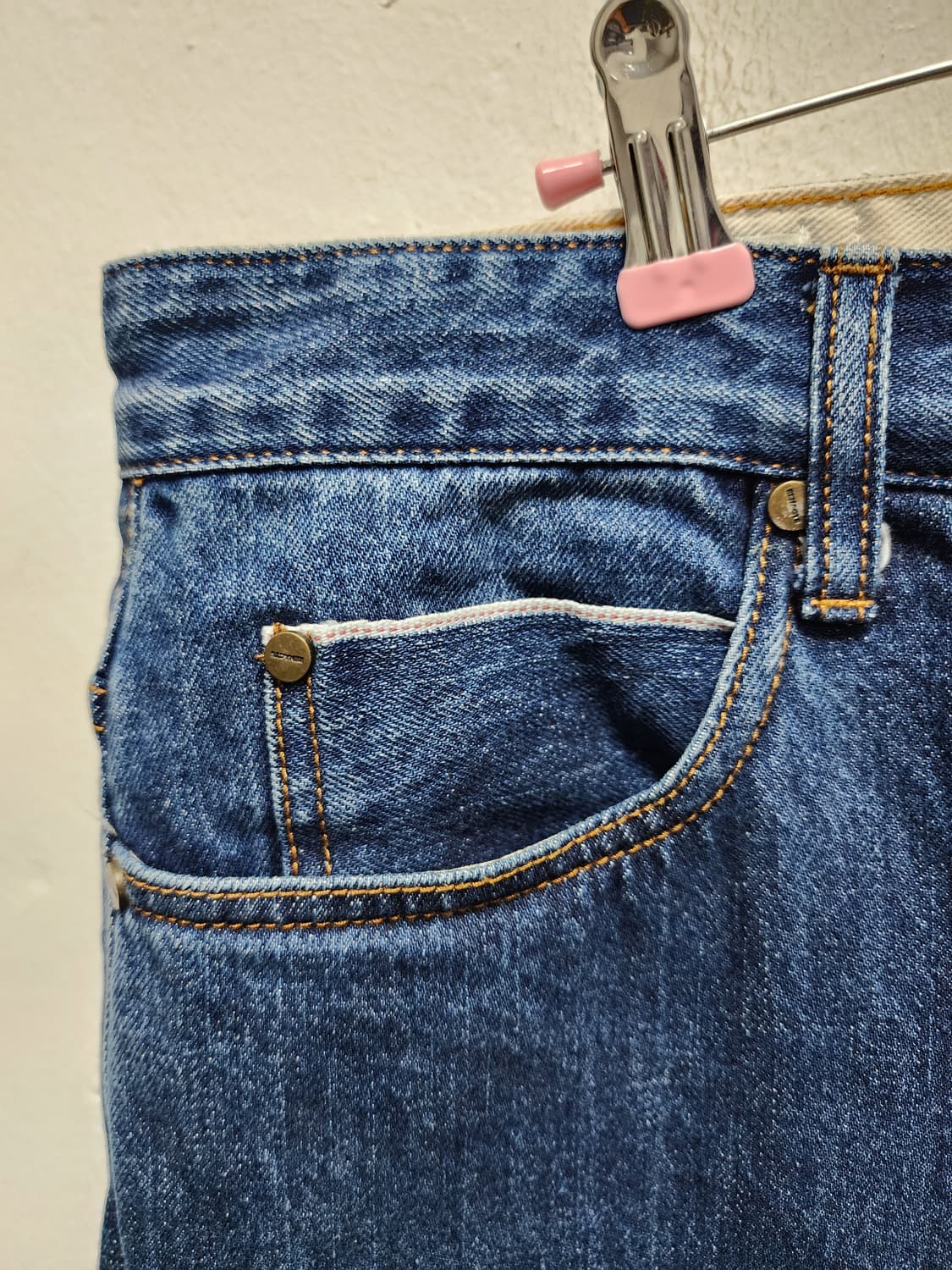 리넥츠 콘밀데님 셀비지 와이드 데님팬츠 상품이미지5