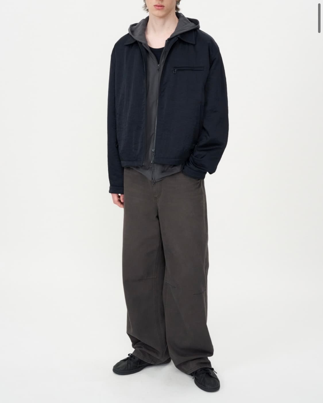 인사일런스 헤비 나일론 블루종 BLACK L사이즈 상품이미지3