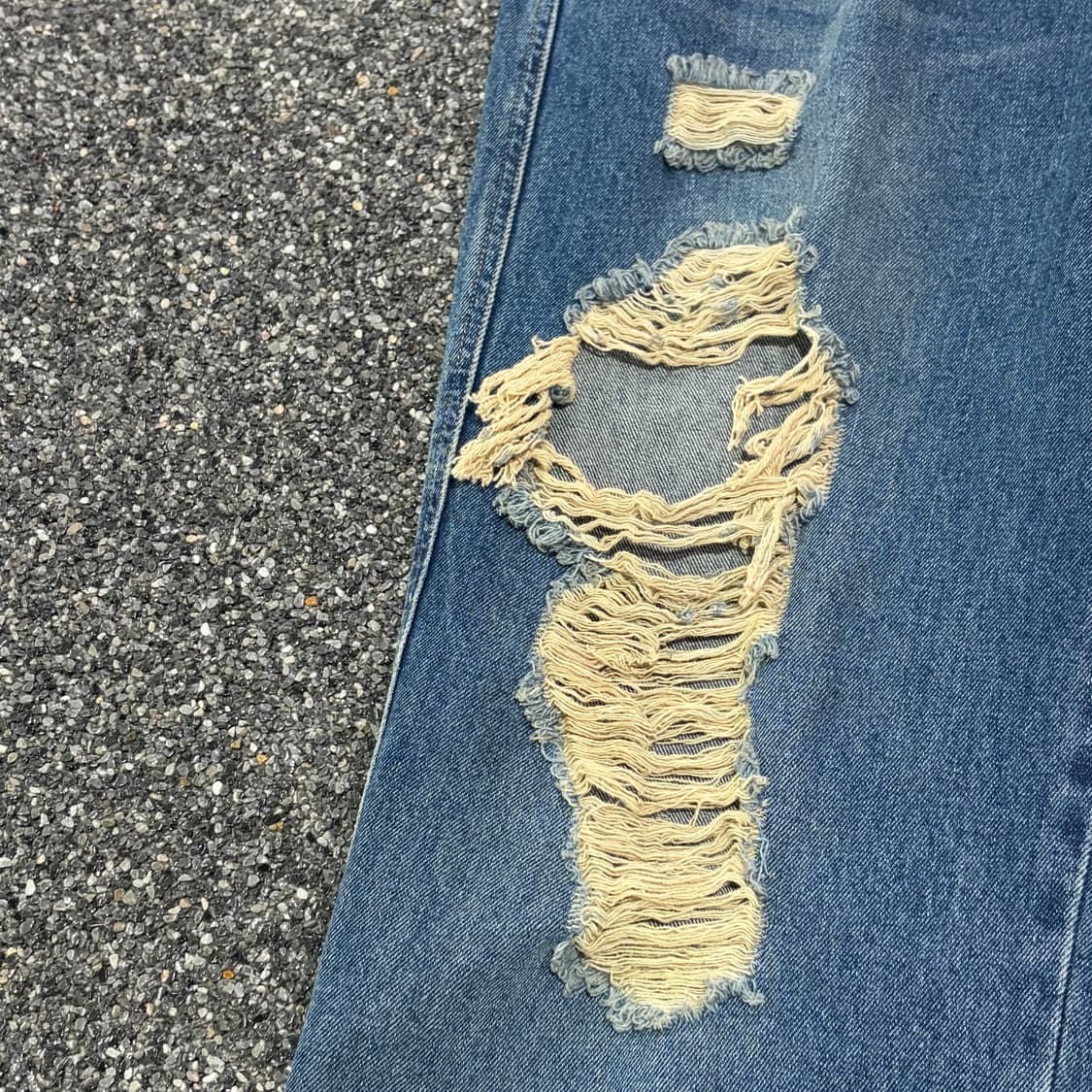 파르티멘토 데미지 와이드 데님 팬츠 B4102 상품이미지4