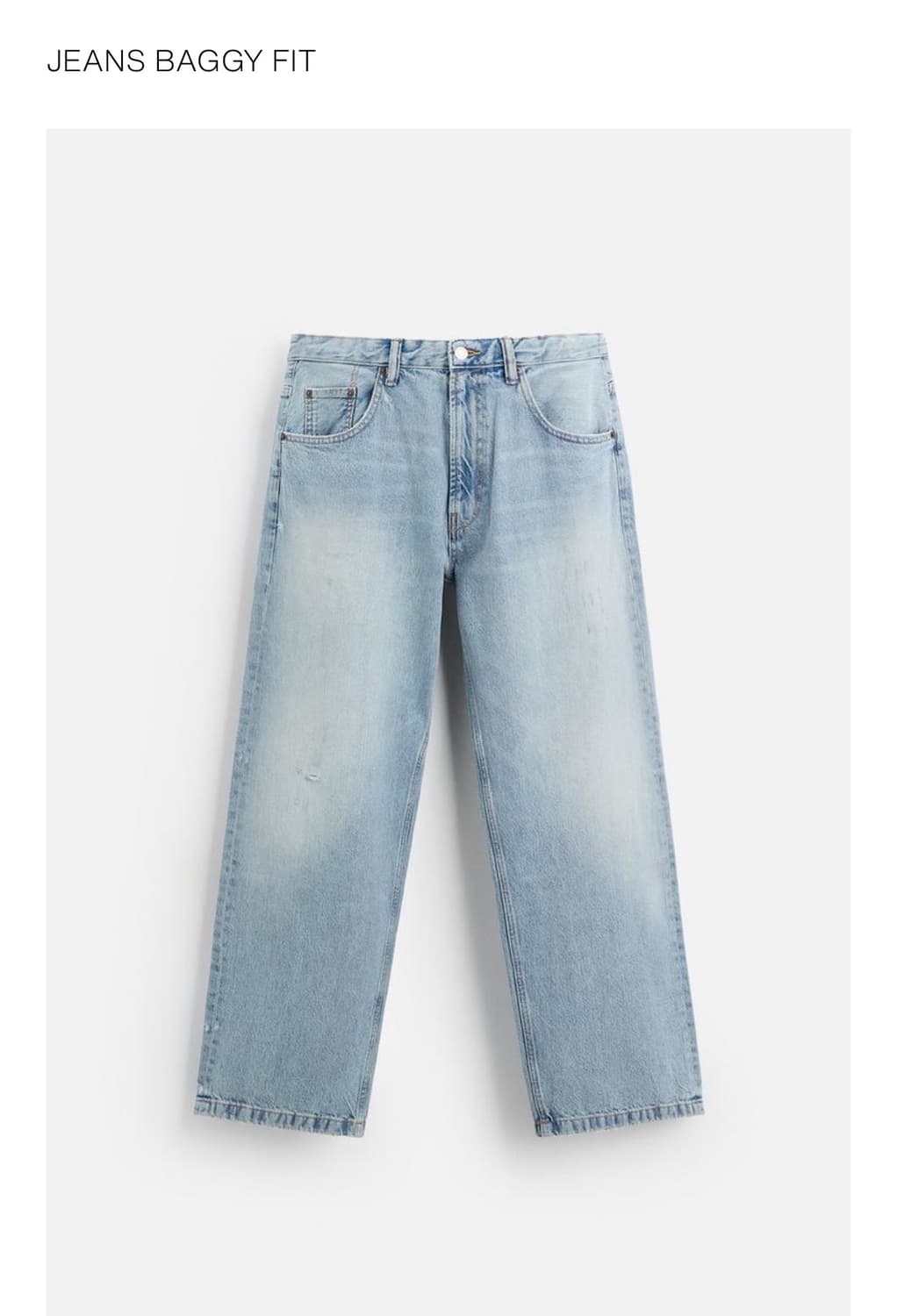 자라 Jeans Baggy Fit 라이트 블루 32 상품이미지1