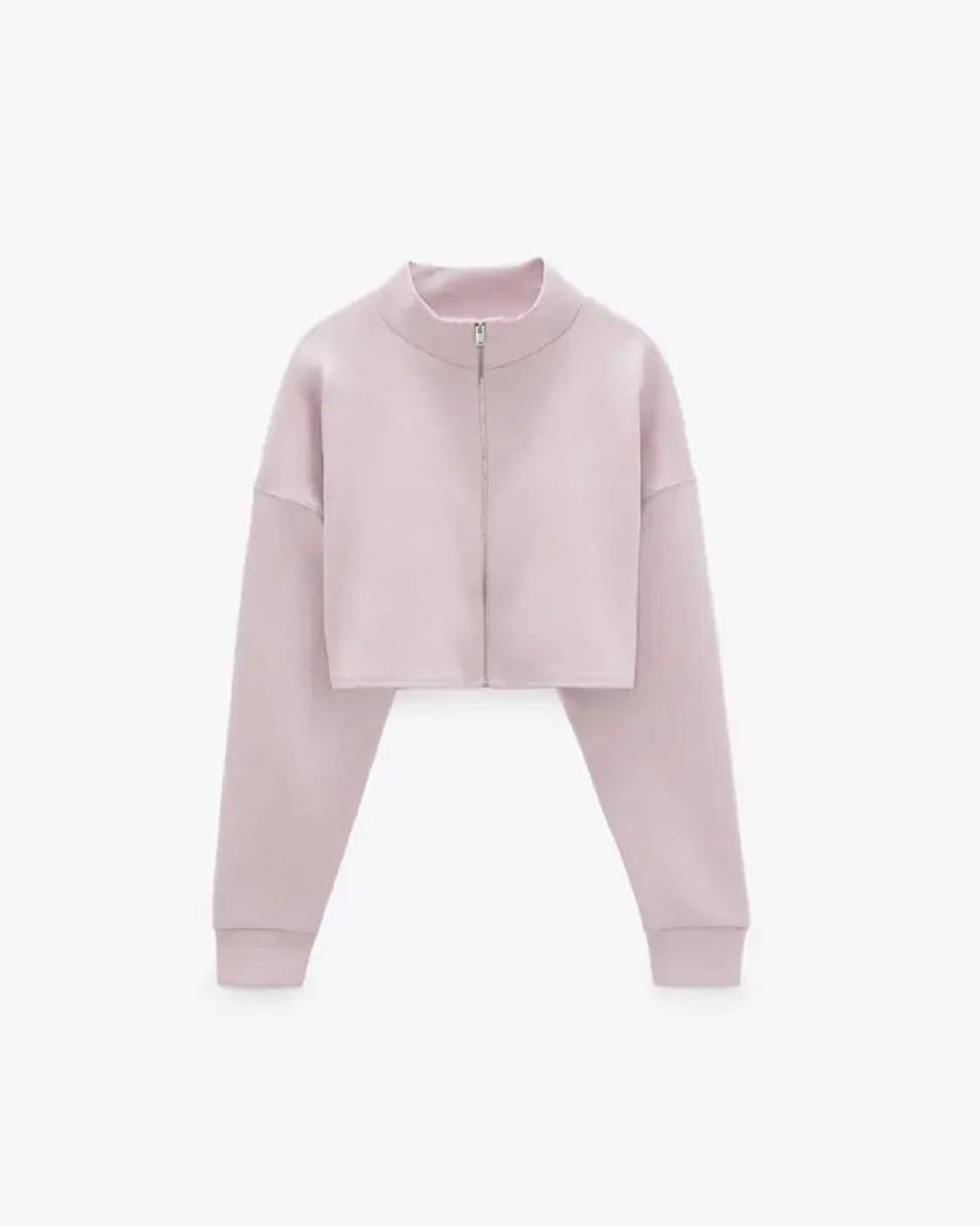 zara 자라 코튼 져지 집업 쿨라벤더 페일제이드 클리시어 상품이미지1