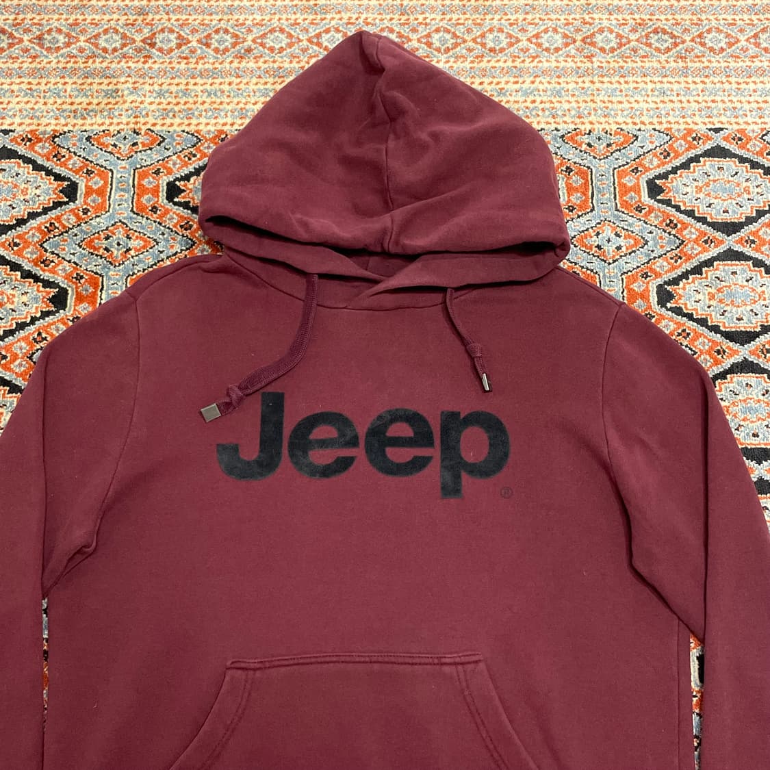 지프 스펠로고 버건디 후드티셔츠 여성L 상품이미지2