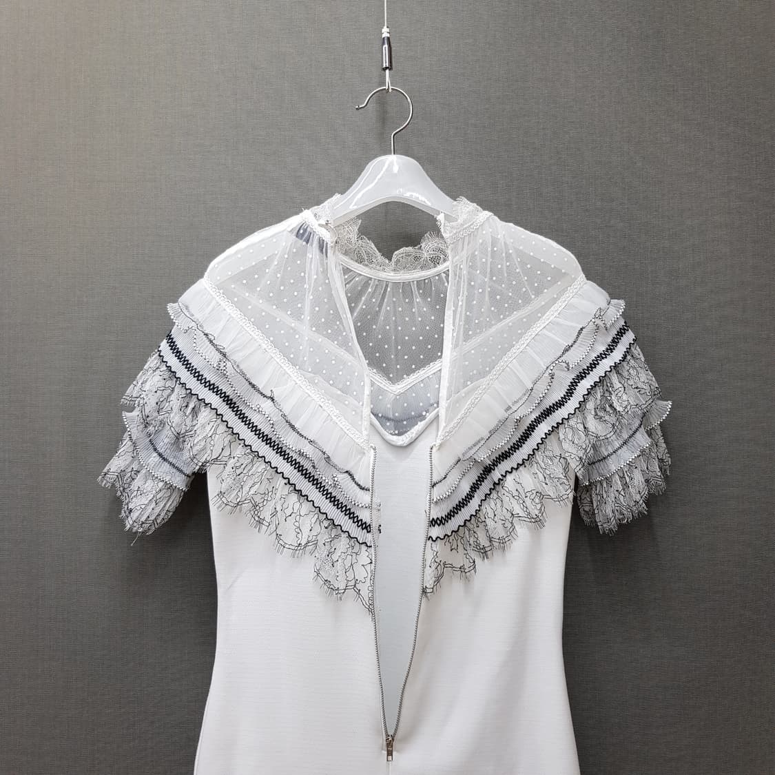 셀프포트레이트 레이스 프릴 미니 원피스 2사이즈 상품이미지6