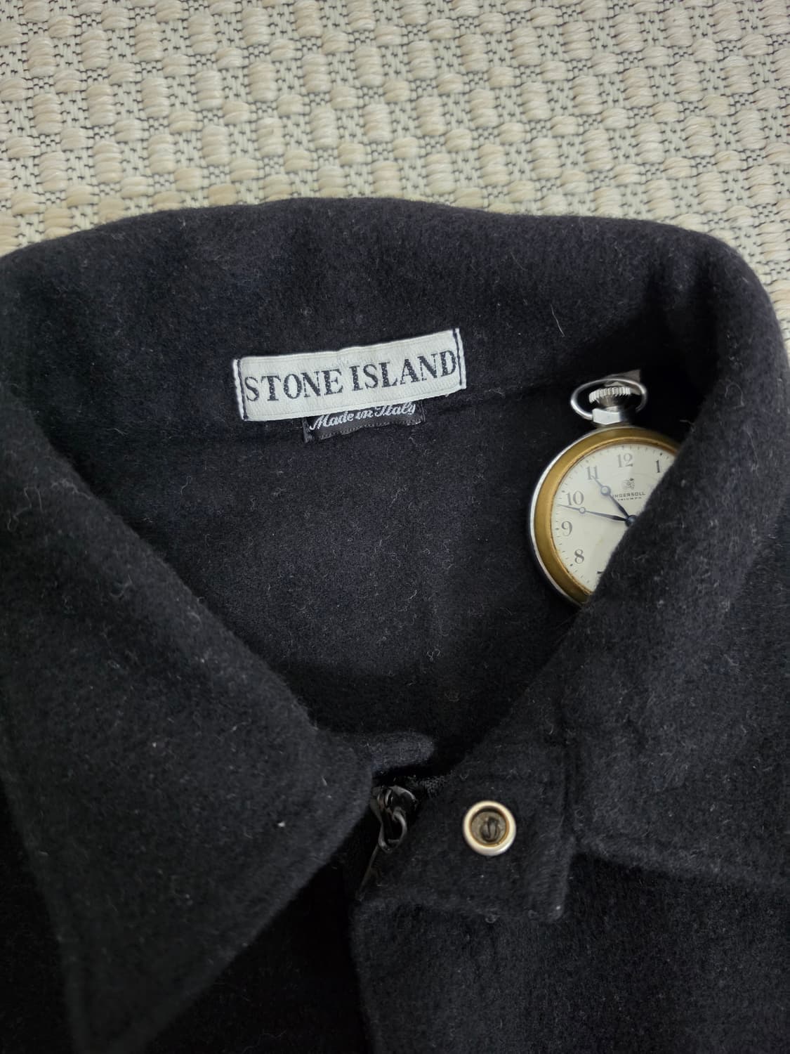 98AW 스톤 아일랜드 그린 엣지 울 쿼터 집 풀오버 상품이미지5