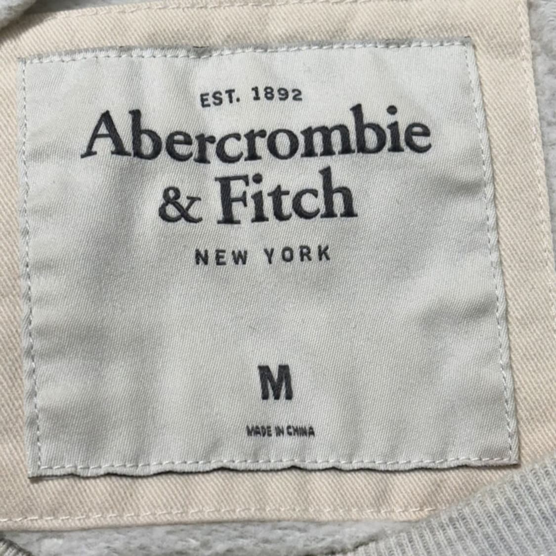 ABERCROMBIE & FITCH 크루넥 스웻셔츠 화이트 멜란지 M 상품이미지4
