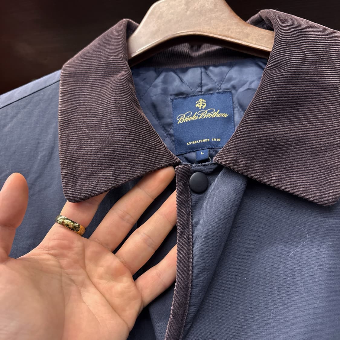 90s 브룩스 브라더스 코듀로이 카라 헌팅 필드자켓 N619 상품이미지5