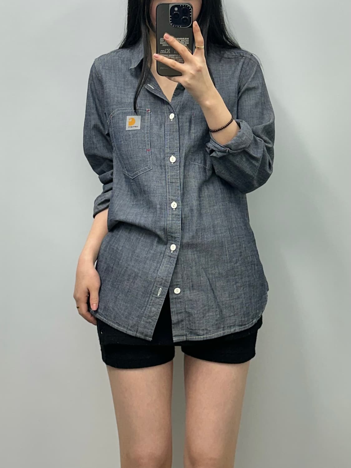 칼하트 wip 샴브레이 데님 셔츠 상품이미지1