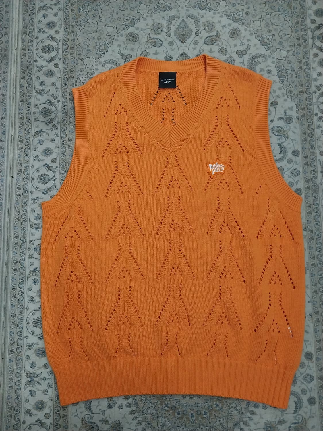 아크메드라비 오렌지 니트 베스트  2사이즈 상품이미지2