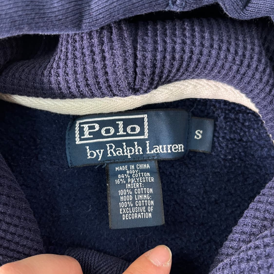 95 폴로랄프로렌 와플 네이비 후드집업 상품이미지3