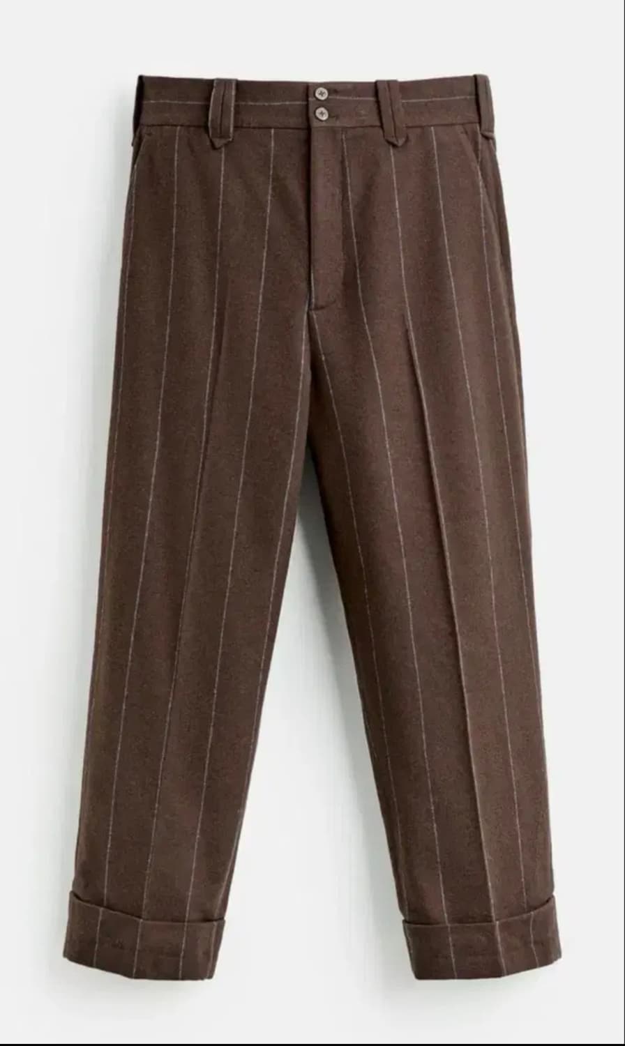 자라 x 해리램버트 브라운 스트라이프 울트라우저 상품이미지3