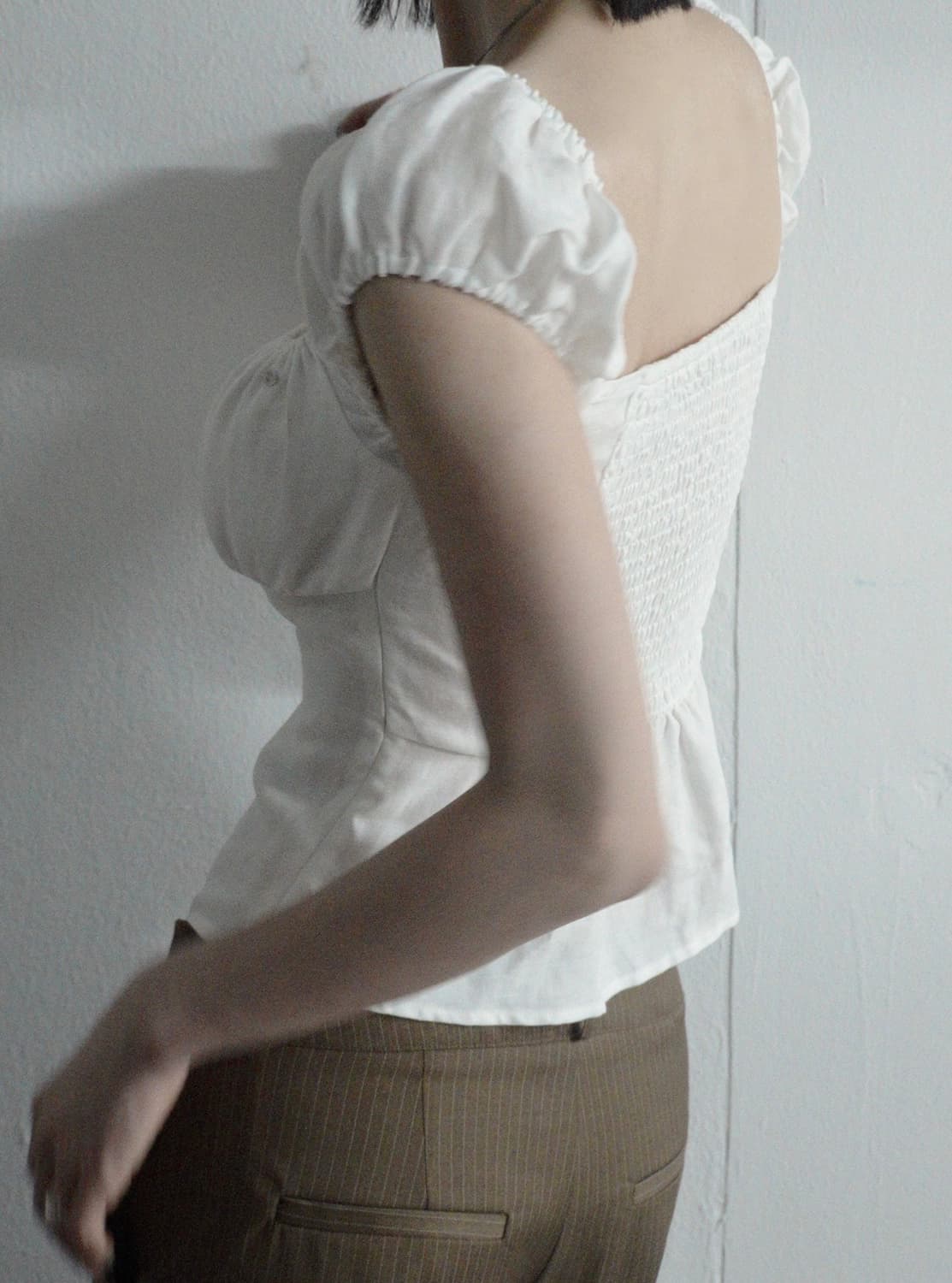 Pale Jade Square Neck Puff BL - Basic 상품이미지6