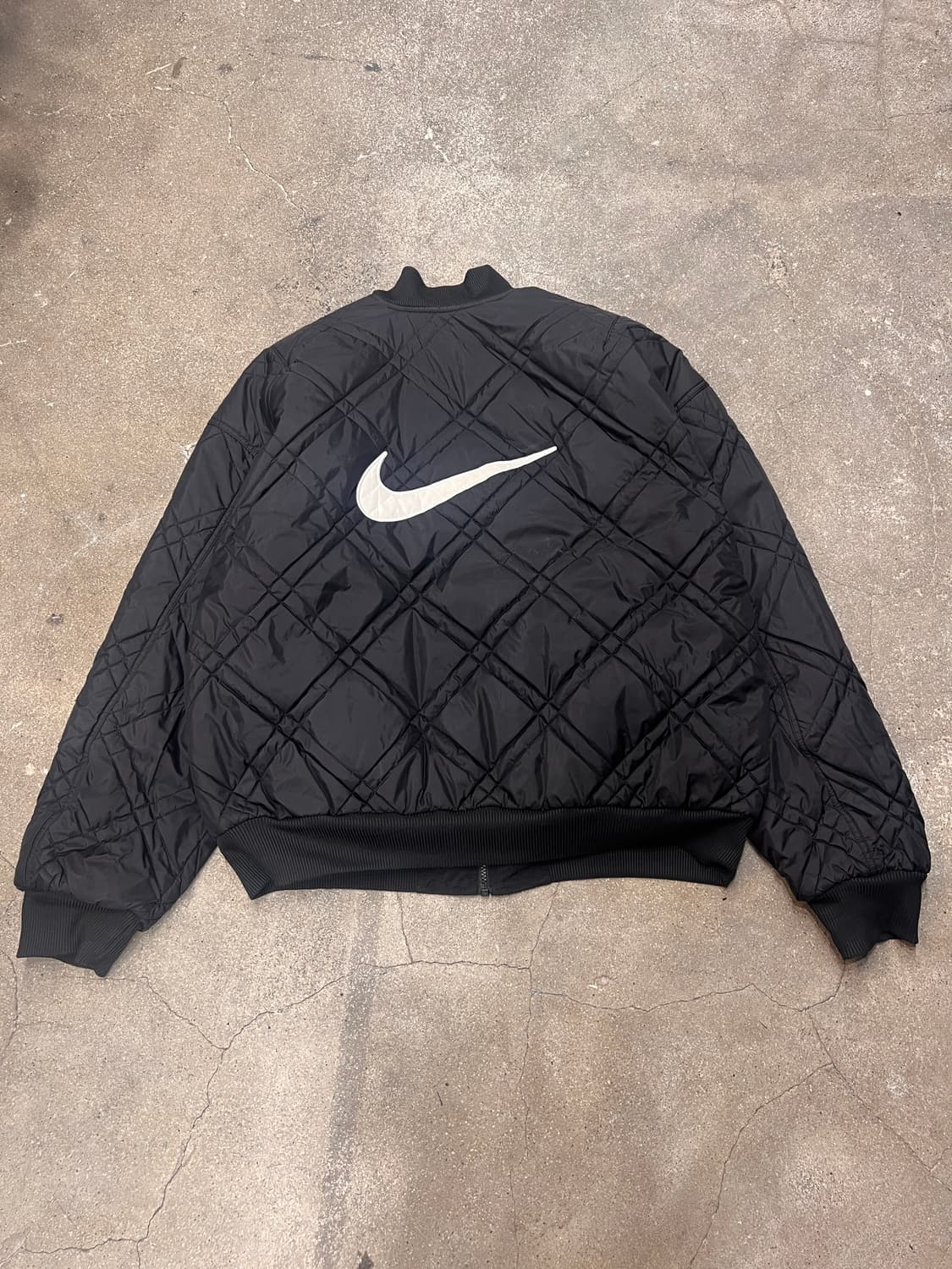 90‘s 희귀 나이키 빅 스우시 리버시블 퀼팅자켓 L 상품이미지2
