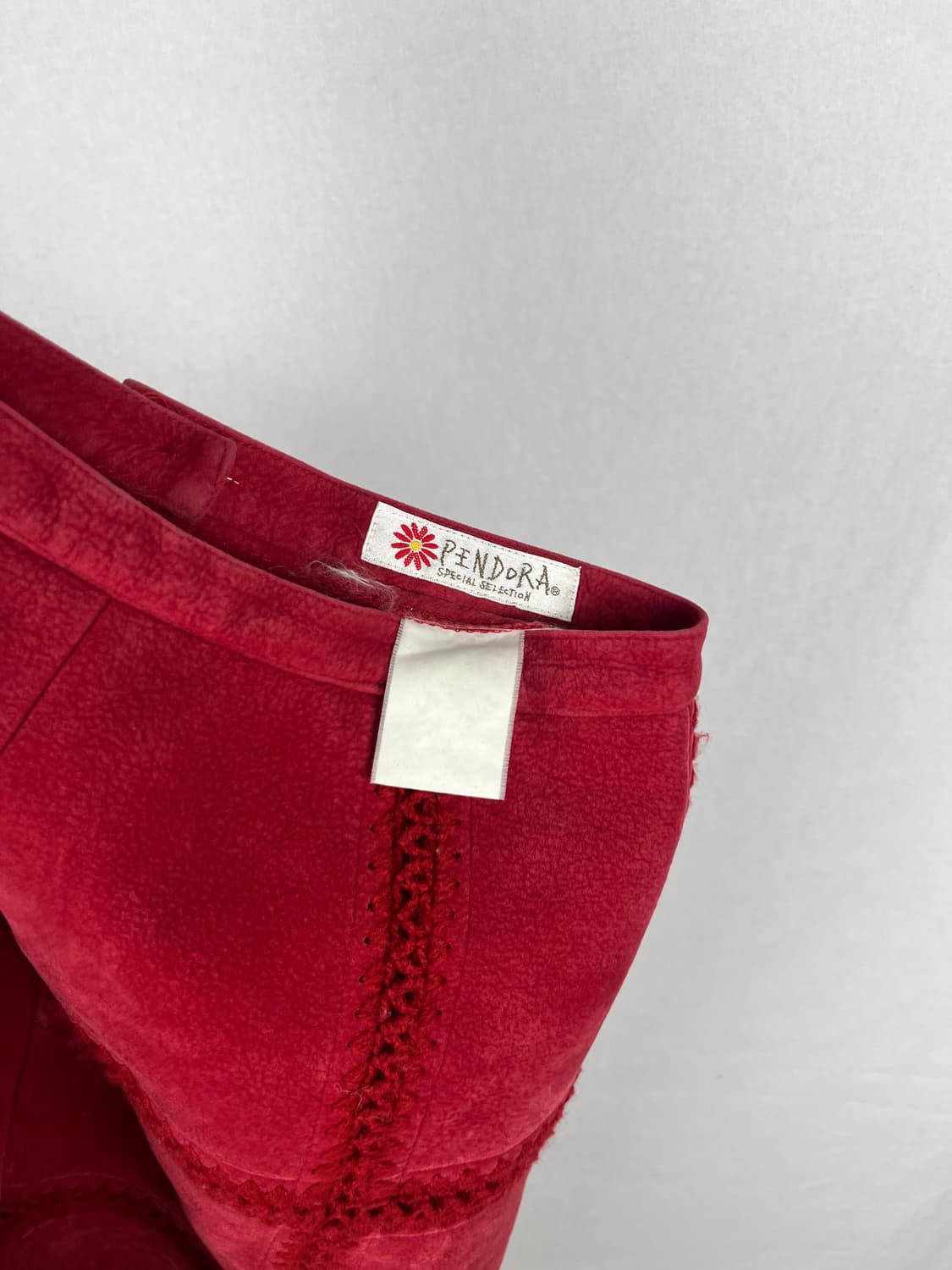 Vintage 레드컬러 스웨이드 스커트 상품이미지7