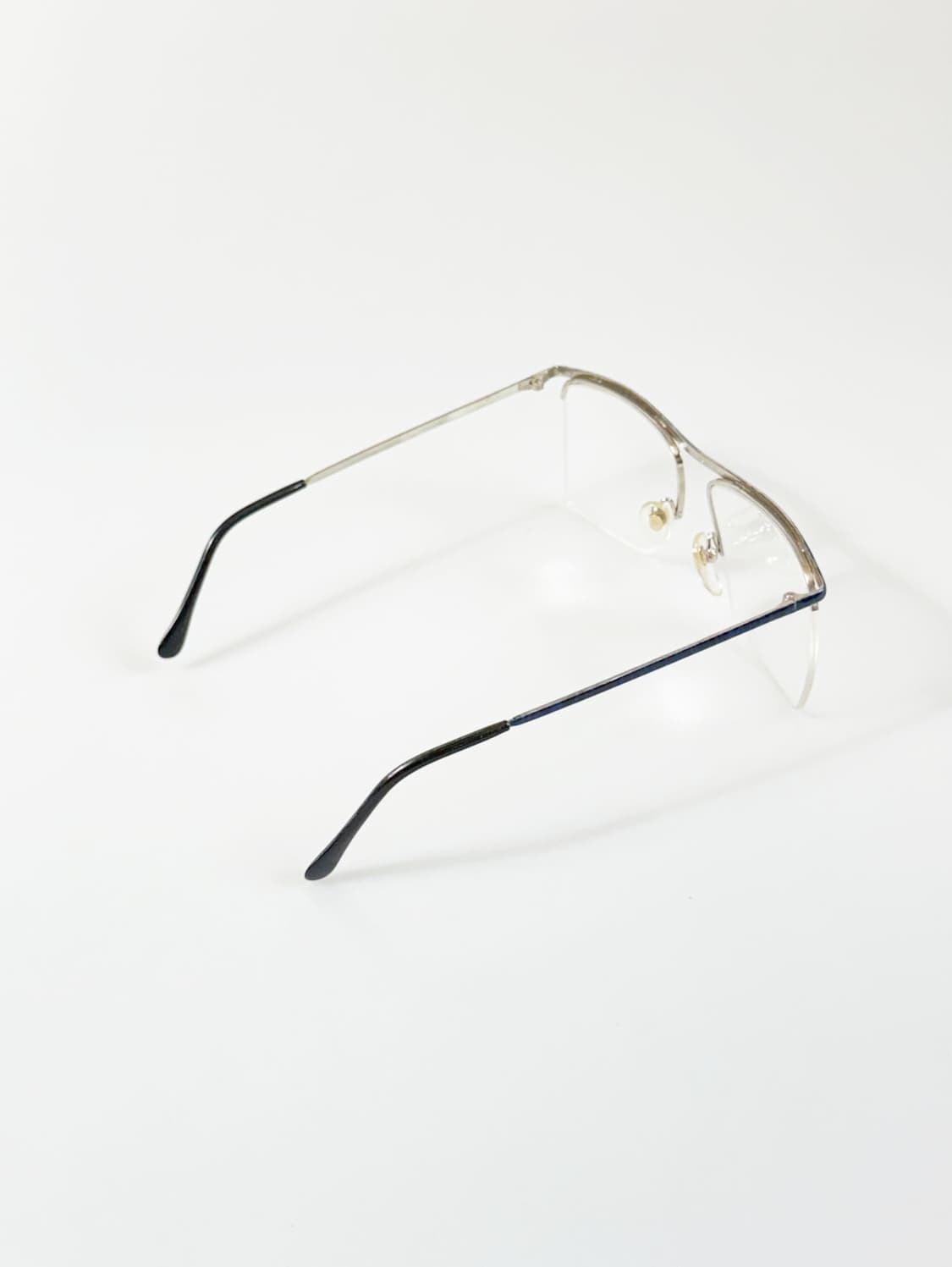 90s 미국제 빅스퀘어 하프림 프레임 빈티지 안경 상품이미지4
