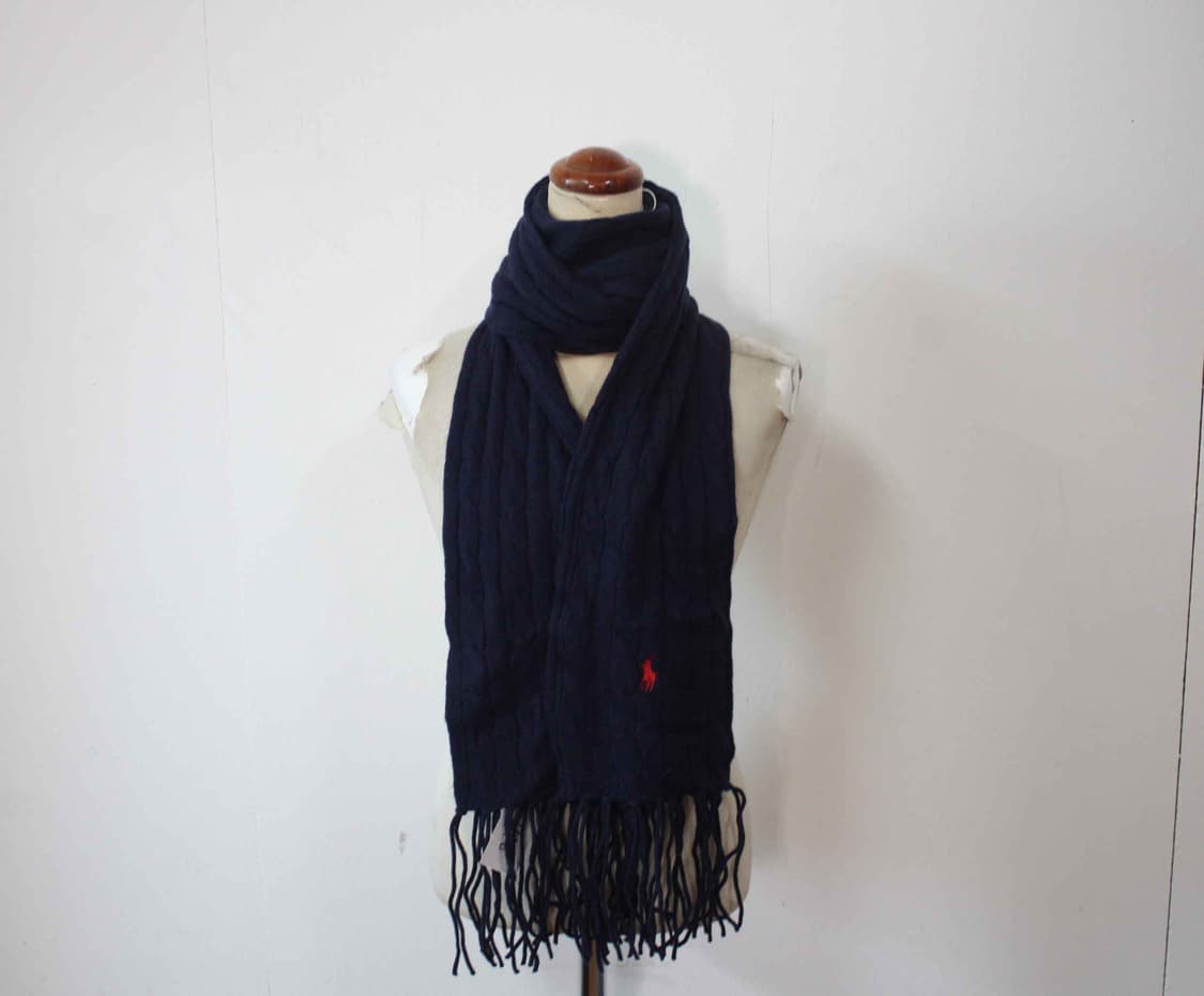 M-1290/폴로 정품 남여공용 캐시미어혼방 꽈배기 머플러 상품이미지2