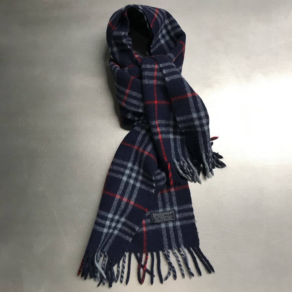 버버리 정품 램스울 머플러 네이비 상품이미지4