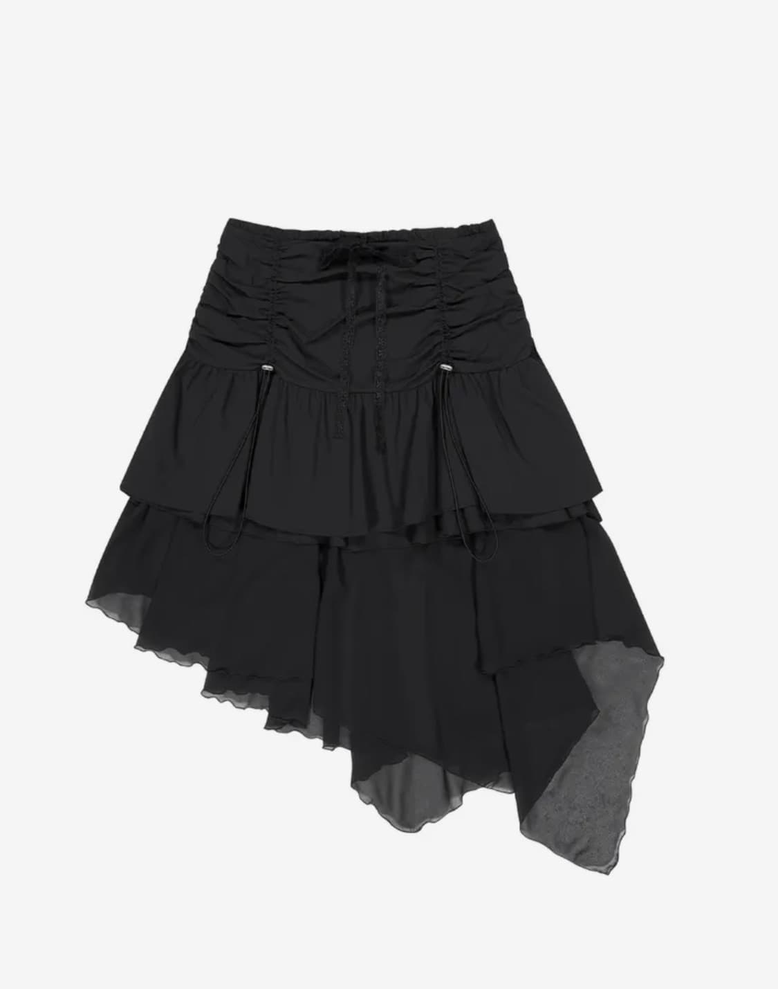 뚜오미오 LAYERED CHIFFON SKIRT [BLACK] 상품이미지1
