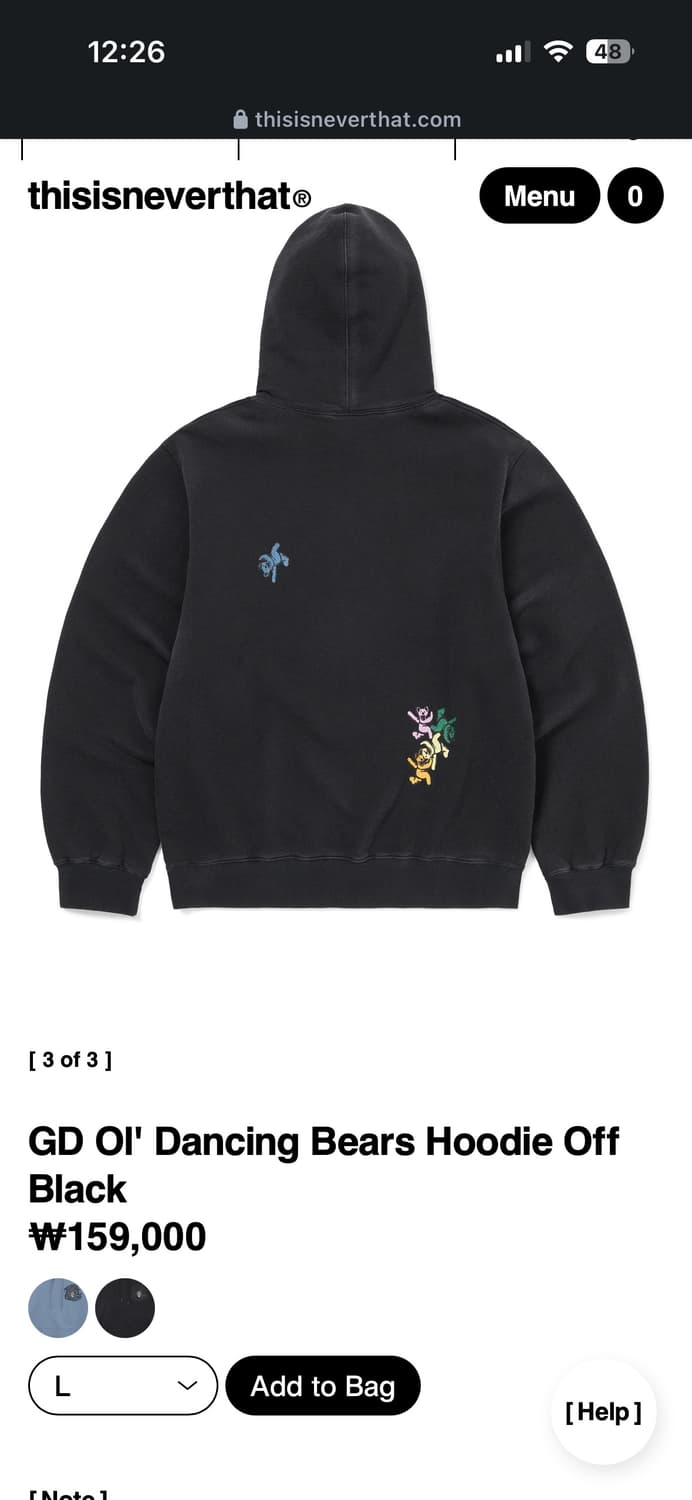 디스이스네버댓 x 그레이트풀데드 후드 상품이미지1