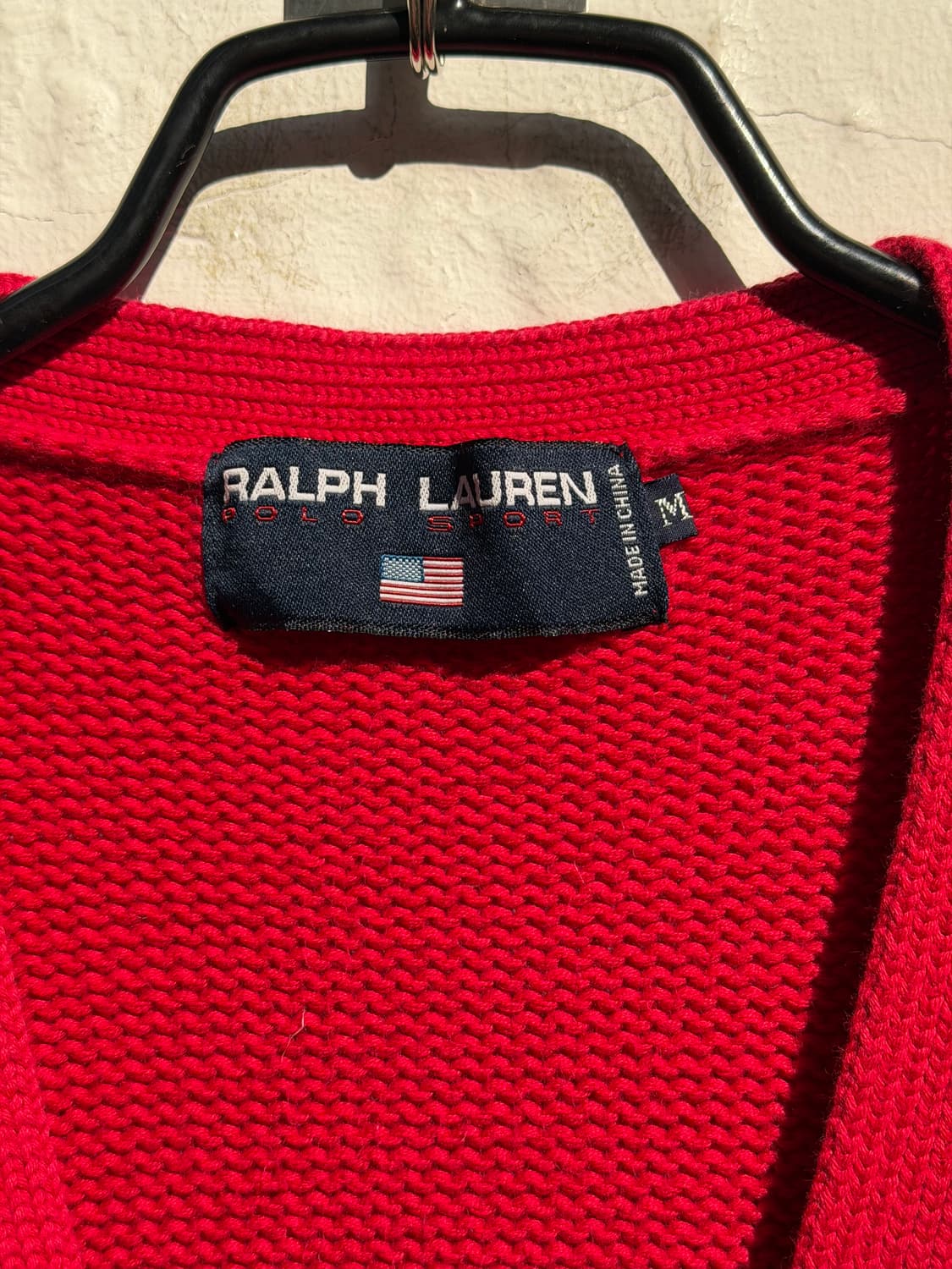 Ralph Lauren 랄프로렌 폴로 레드 코튼 가디건 M 상품이미지2
