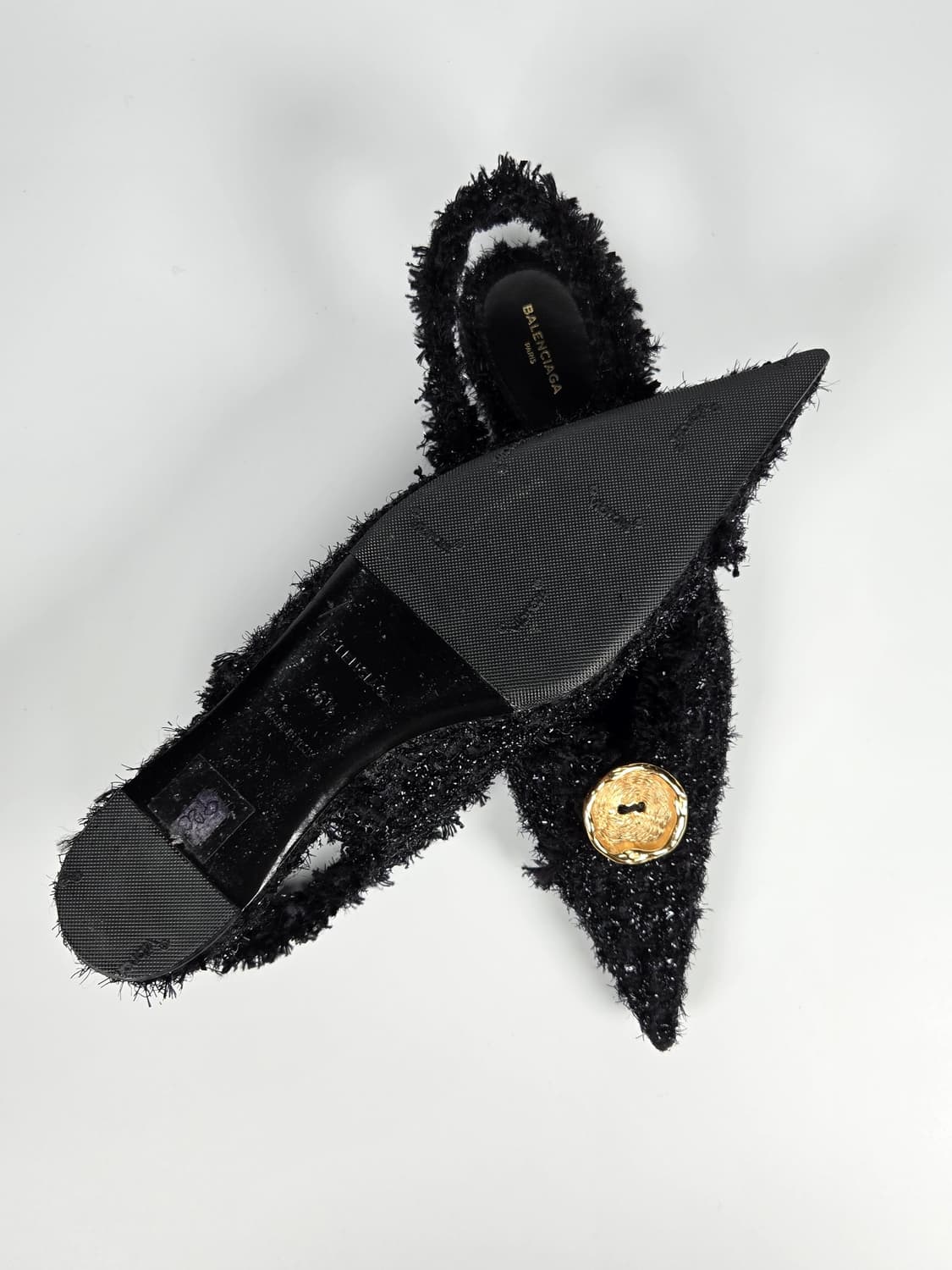 발렌시아가 스카파 트위드 루렉스 슬링백 플렛 36.5 상품이미지6