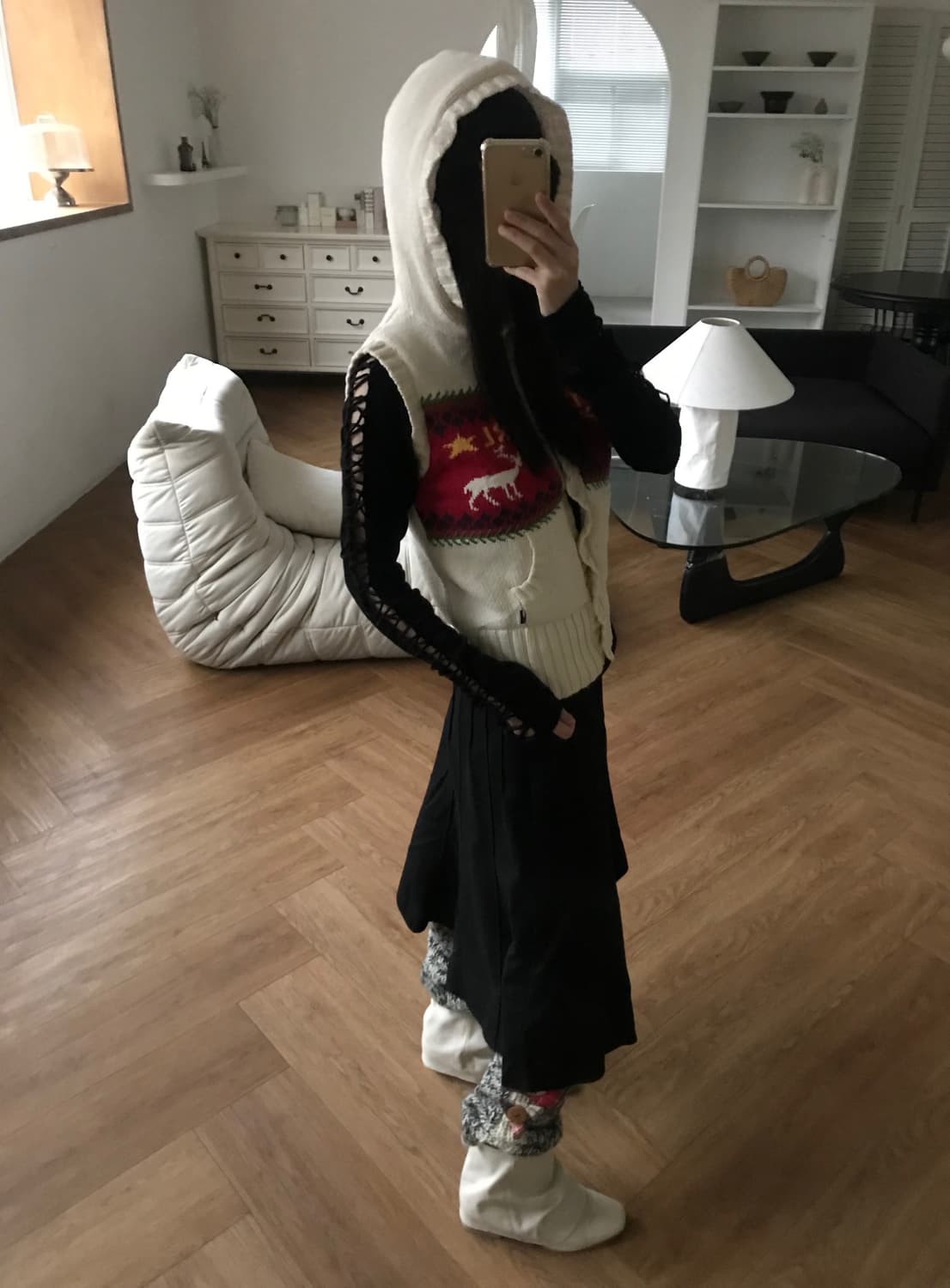 vintage pearl skirt 상품이미지2