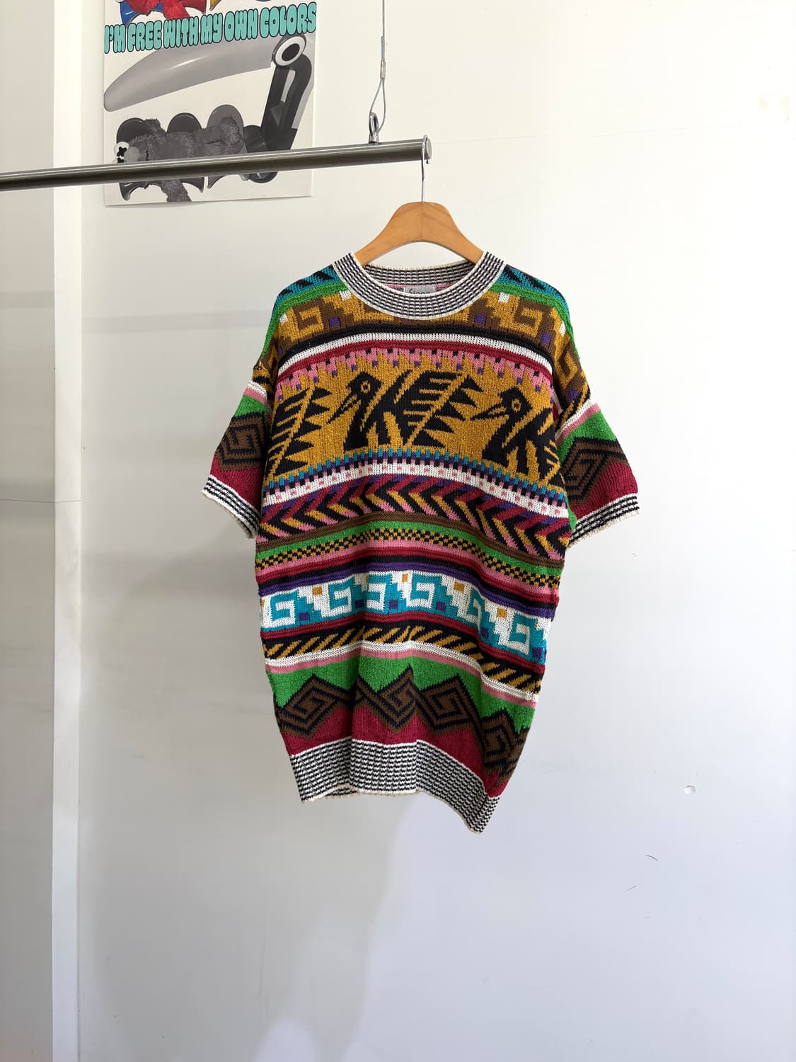 FICCE 패턴 코튼 니트 반팔  상품이미지1