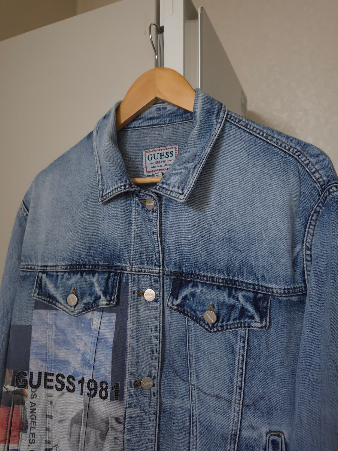 게스 데님 자켓 GUESS1981 프린팅 상품이미지2