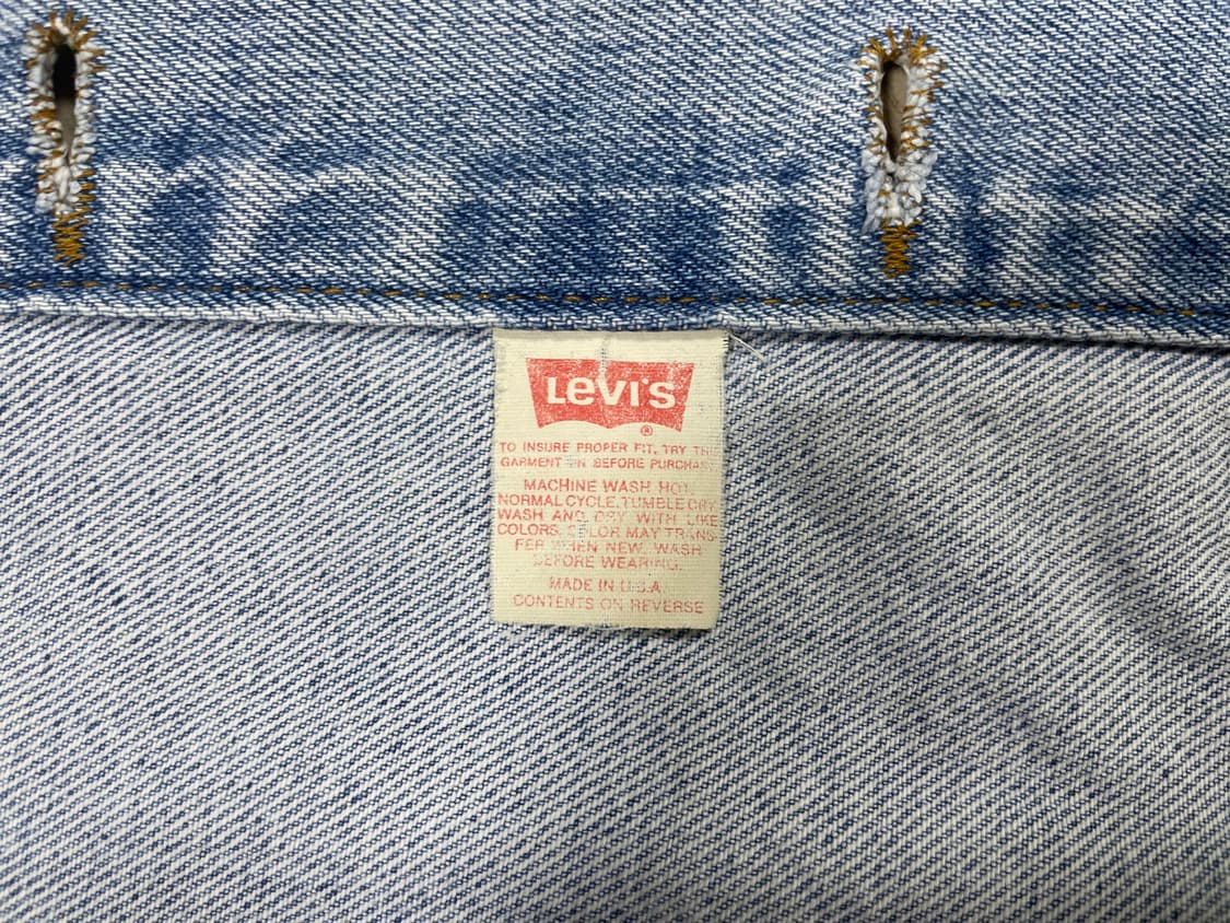 100~105) 80's 리바이스 타입3 연청 4포켓 데님자켓(미국제) 상품이미지4