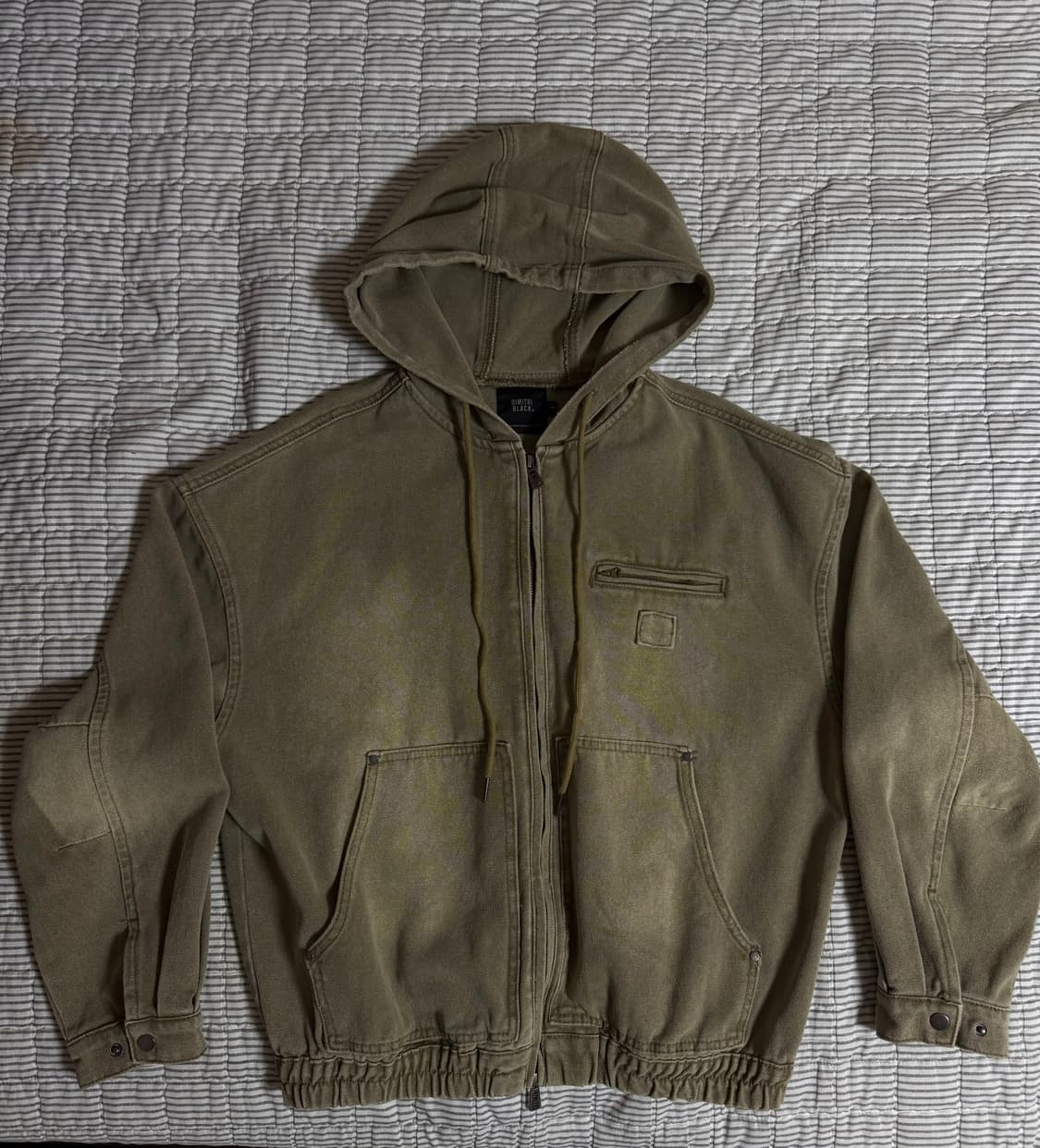 2WAY OG 에센셜 디트로이트 후드 집업 코튼 브라운 상품이미지1