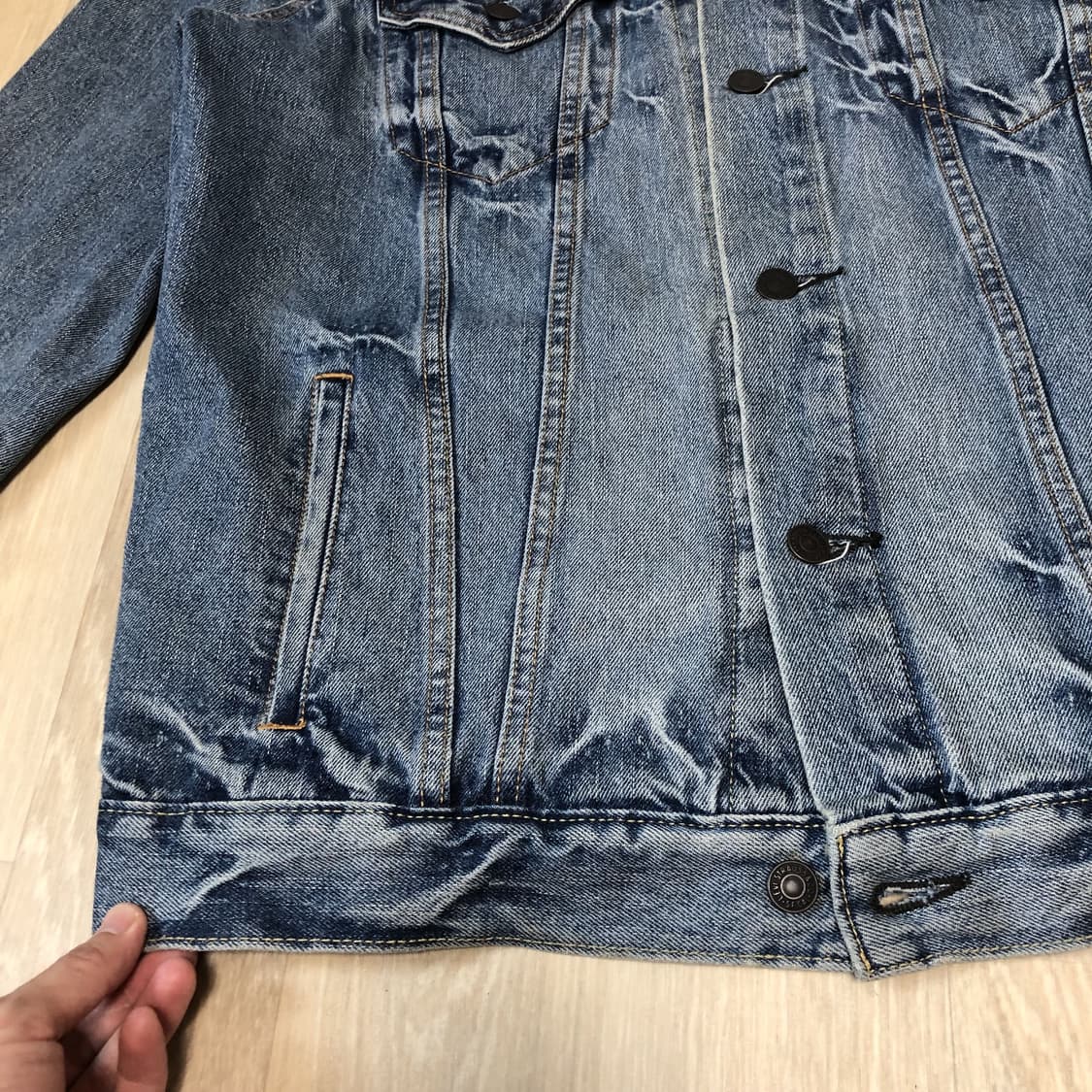(L) 리바이스 Levi's 72334 워시드 연청 데님 자켓 상품이미지8