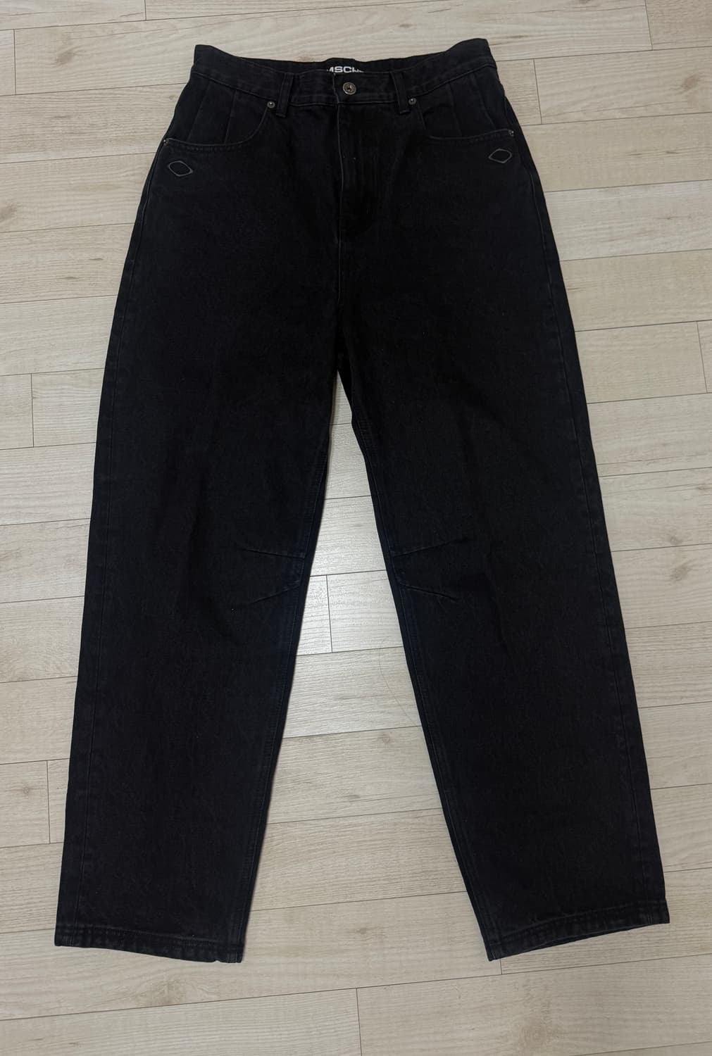 미스치프 롬버스 슬라우치 워시드 진 블랙 m 상품이미지3