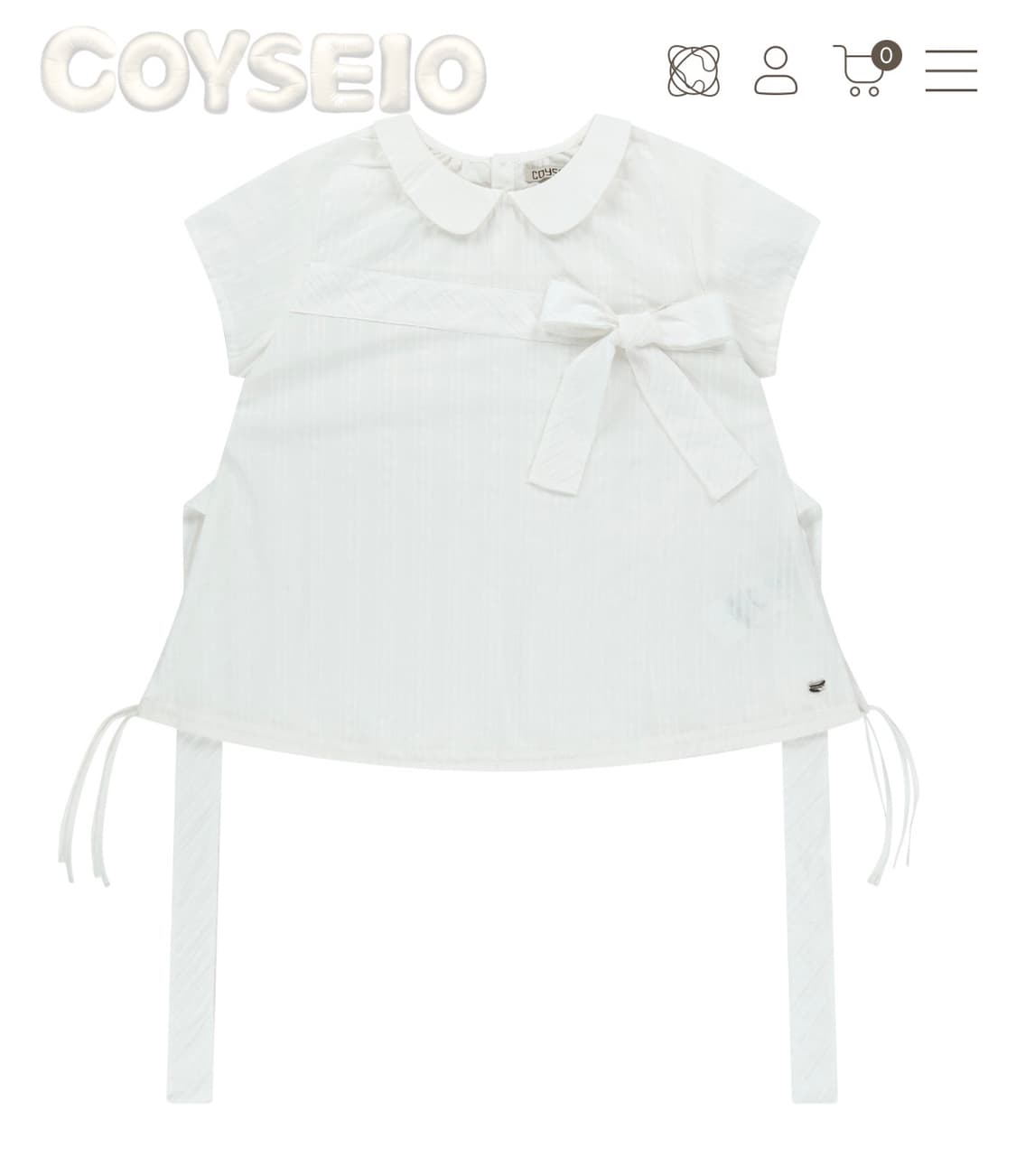 coyseio bow blouse white 새상품 상품이미지1