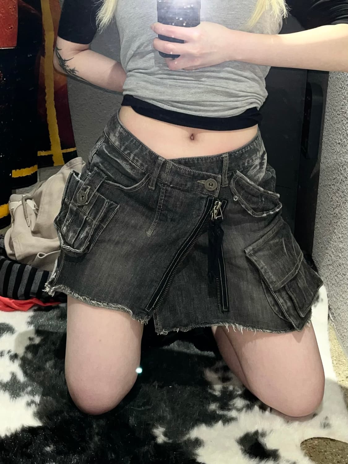 빈티지 언발 투웨이 스커트 상품이미지1