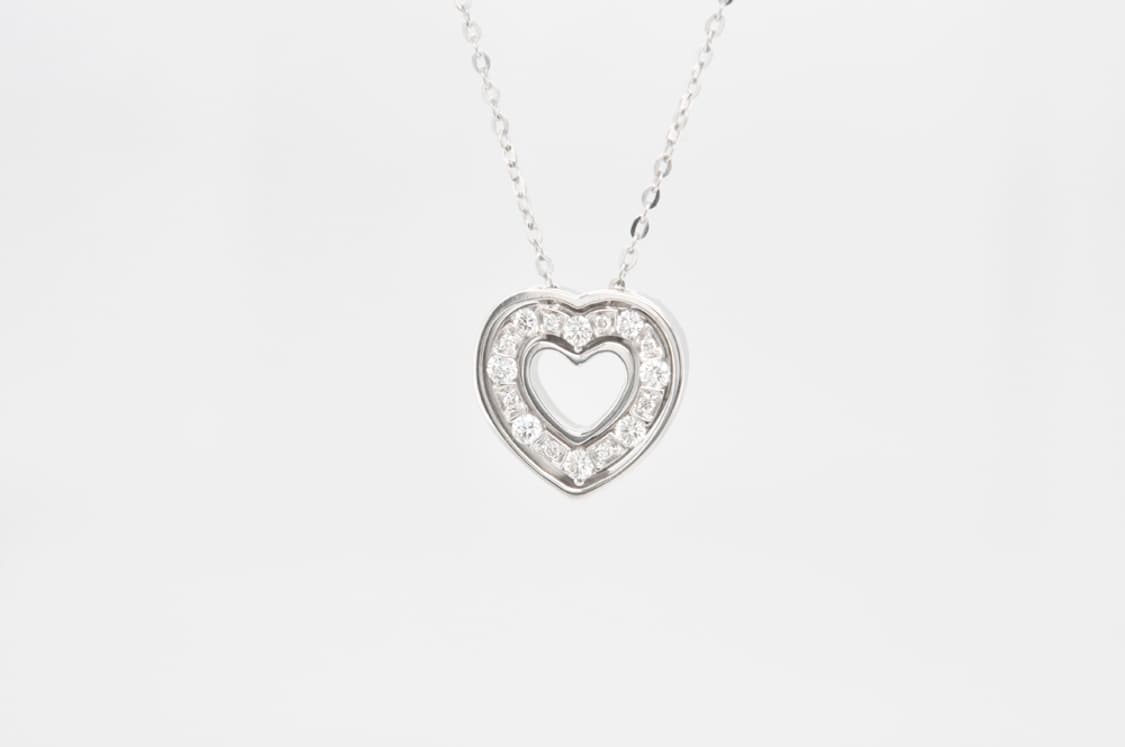 다미아니 벨에포크 하트 풀파베 천연 다이아몬드 18K 화이트골드 펜던트 상품이미지2