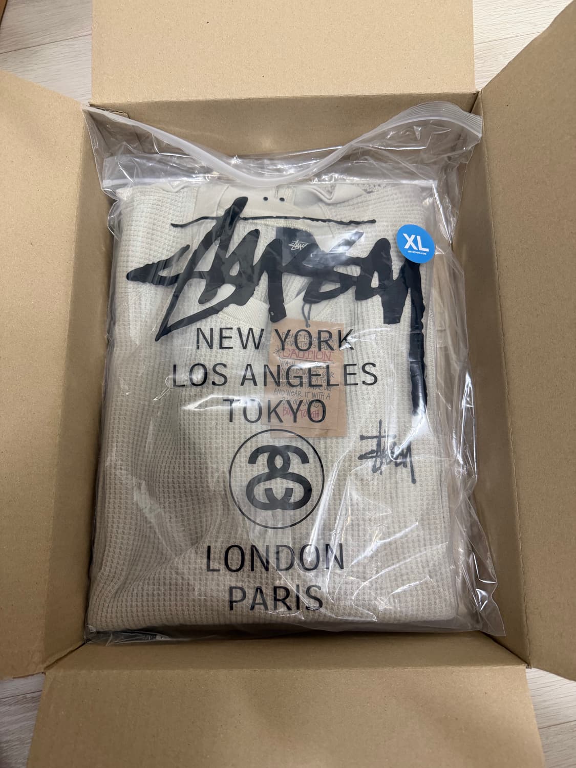 스투시 래글런 써멀 롱슬리브 크루 본 XL 새상품 상품이미지2