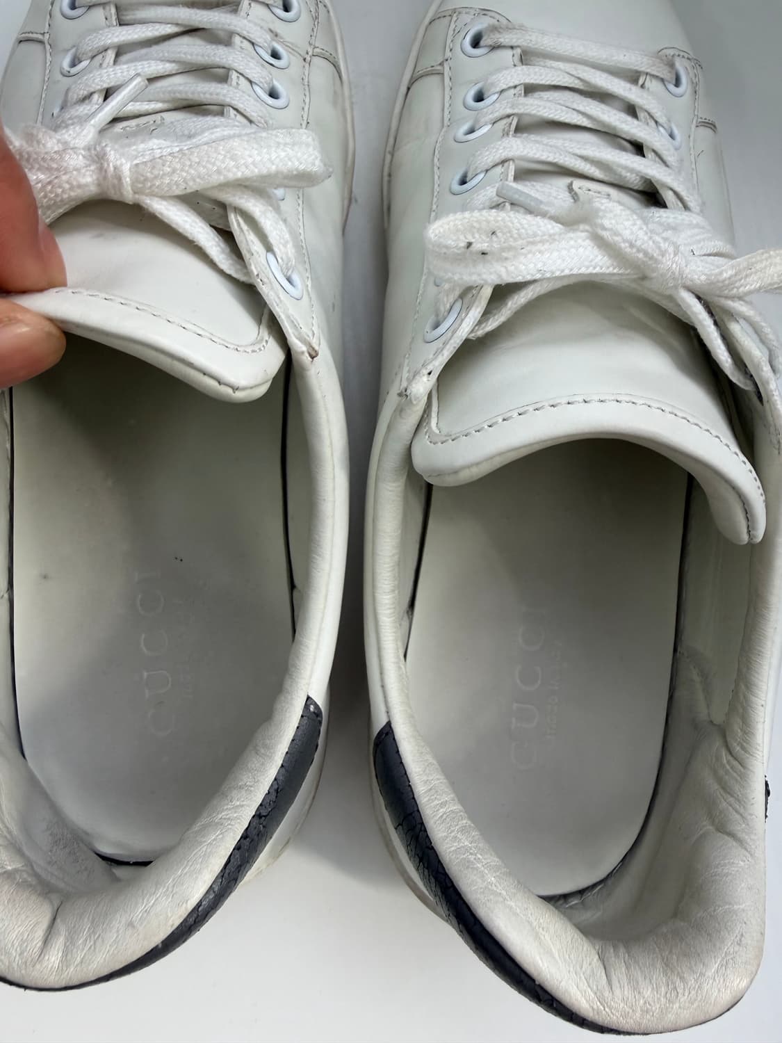 정품) 구찌 에이스 인터로킹 G 펀칭 스니커즈 8 상품이미지8