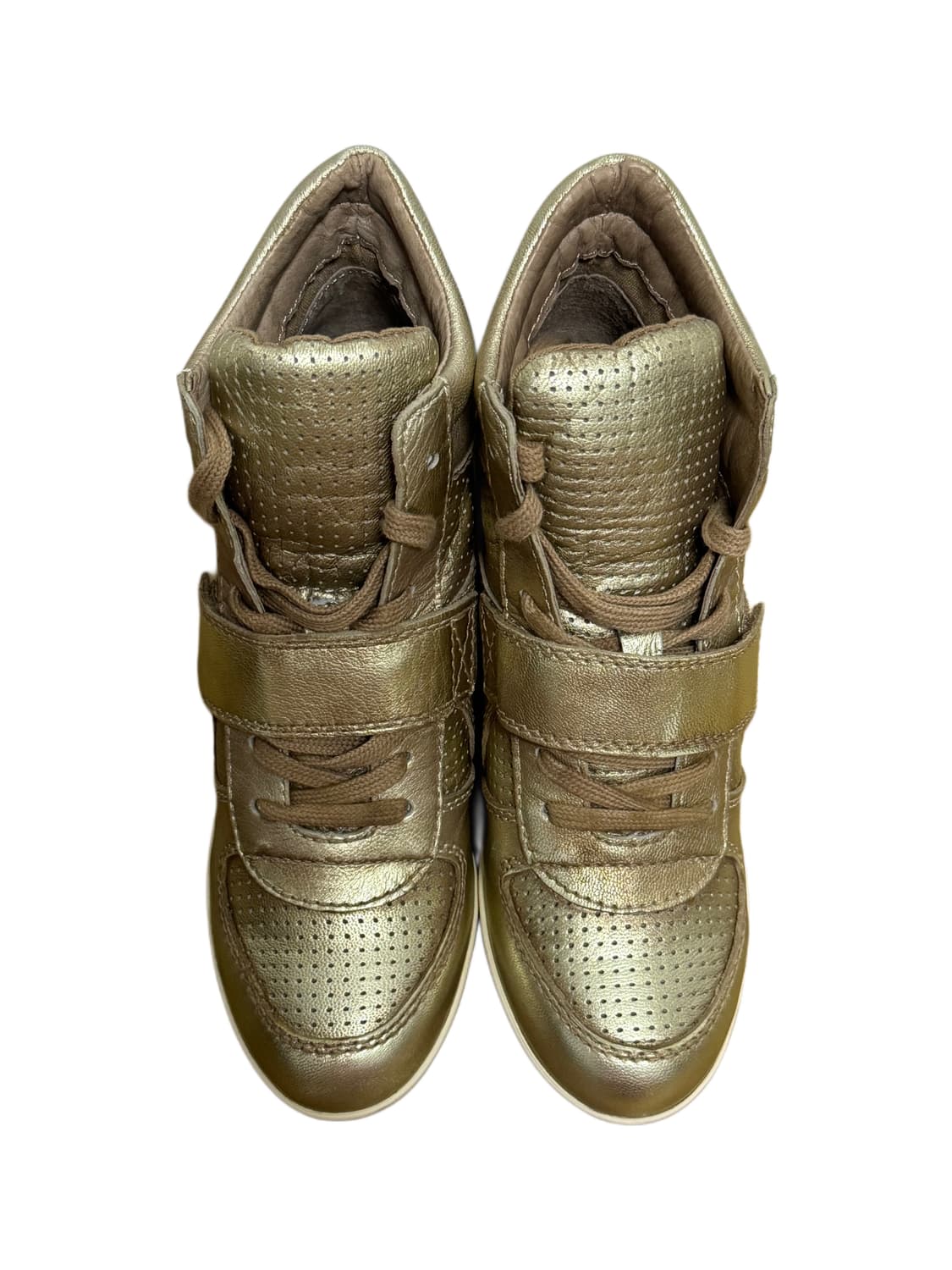 ASH 보위 웨지힐 하이탑스니커즈 메탈릭골드 상품이미지4