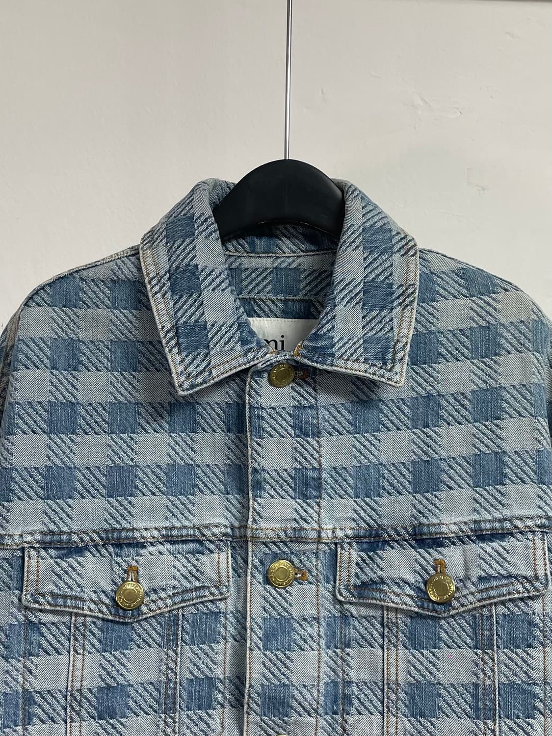 23s 아미 박시 체크 데님 청자켓 (on.249) 상품이미지2