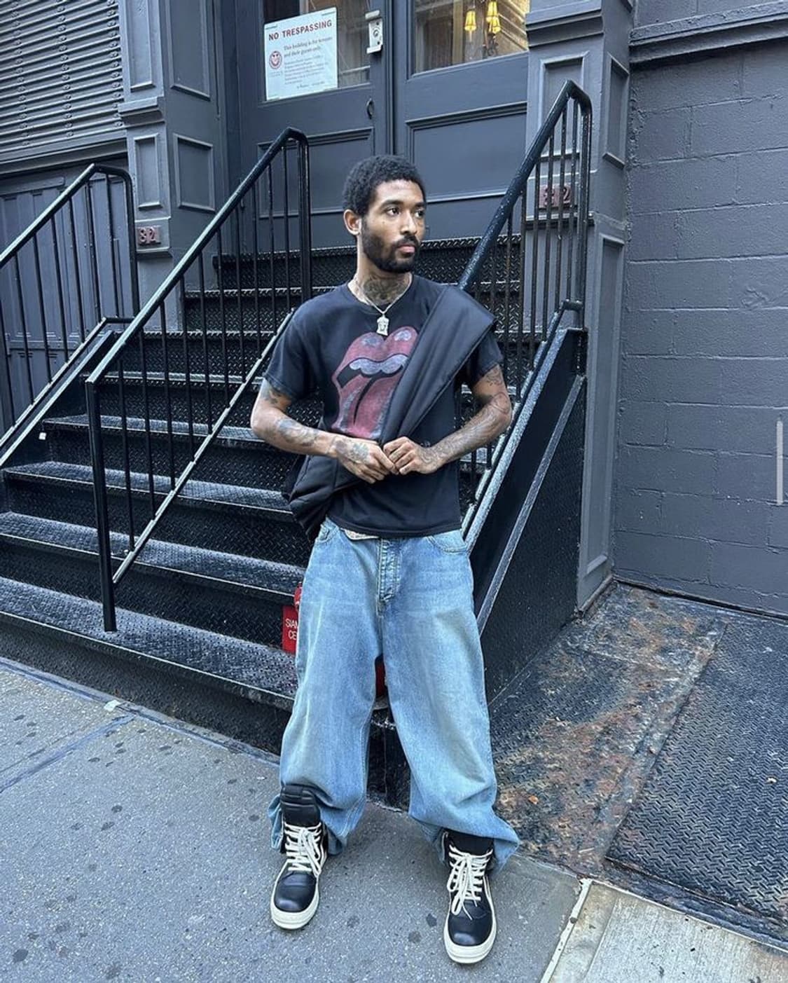 빈티지 롤링스톤즈 1989 북미 투어 반팔 상품이미지1