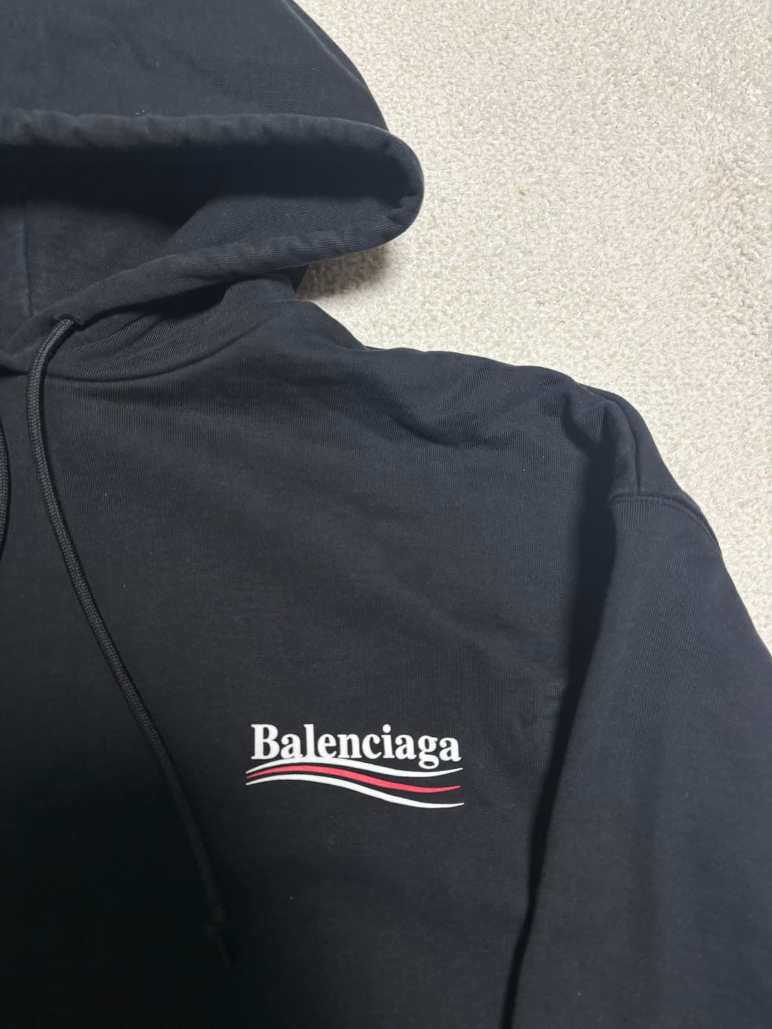 발렌시아가 웨이브로고 후드티 M사이즈 상품이미지4