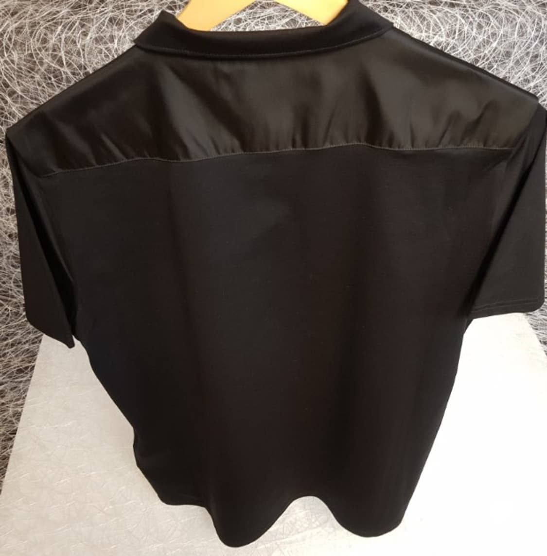 프라다 블랙 리나일론 포켓 반팔 폴로 티셔츠 M 상품이미지4