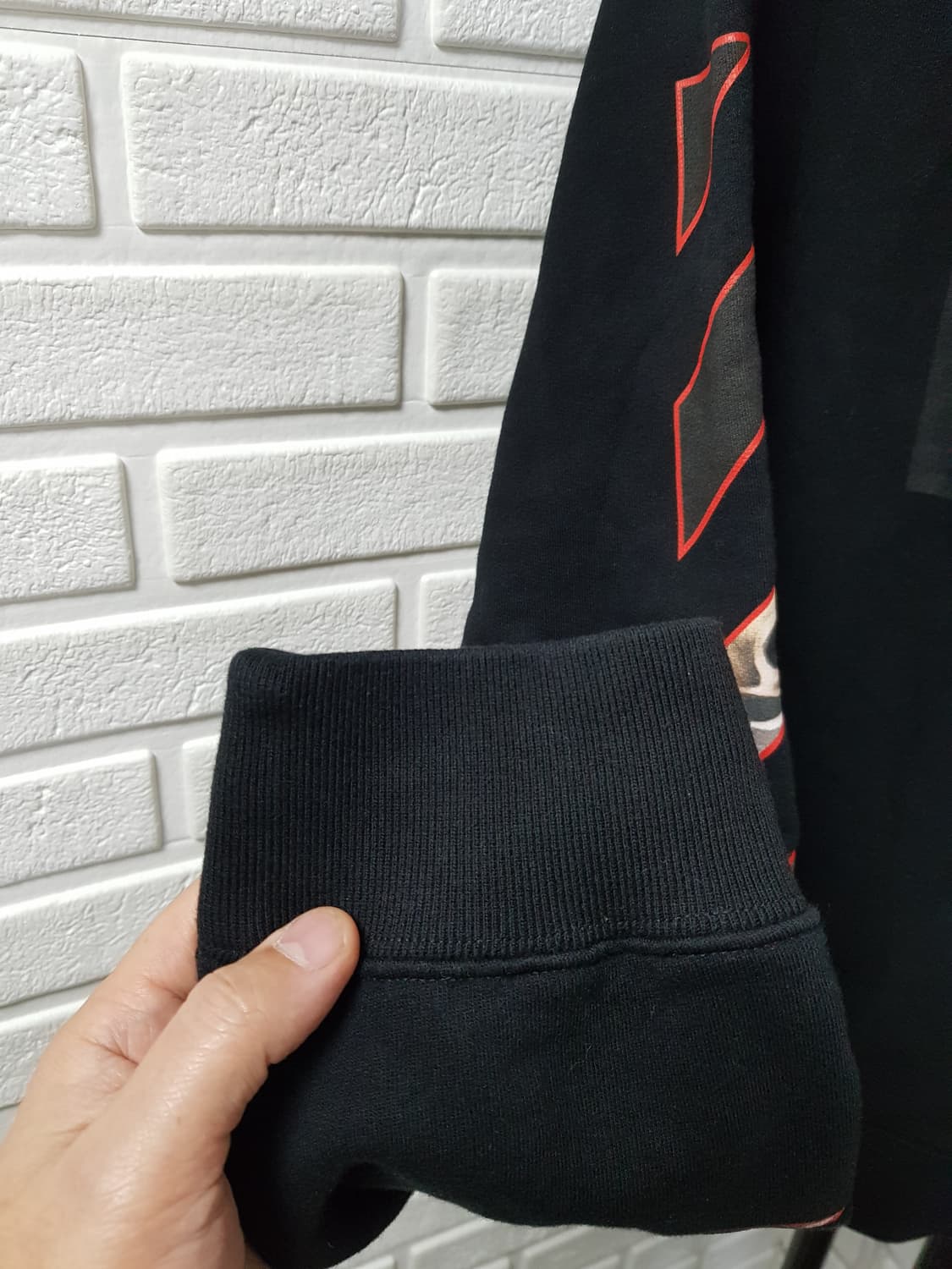 [xxl/정품] 오프화이트 카라바조 블랙 맨투맨 티셔츠 상품이미지5