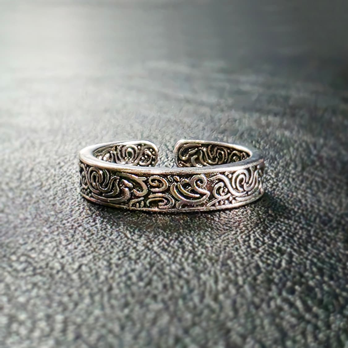 Arabesque 백동 남자 엔틱 빈티지 명품 고대 곡선 조각 반지 상품이미지1